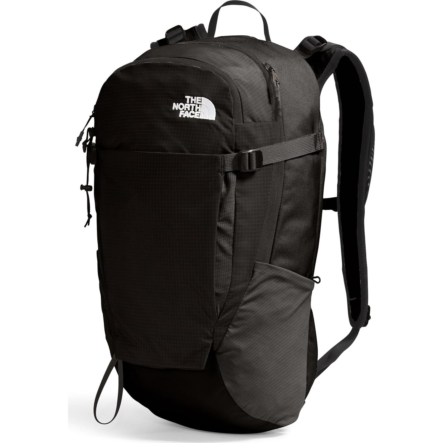 Basin 24 Liter Technical Daypack with Rain Cover | Unisex Backpack, Hipbelt, Hiking Pole Attachment, Compression Straps, TNF Black/TNF Black-NPF, One Size