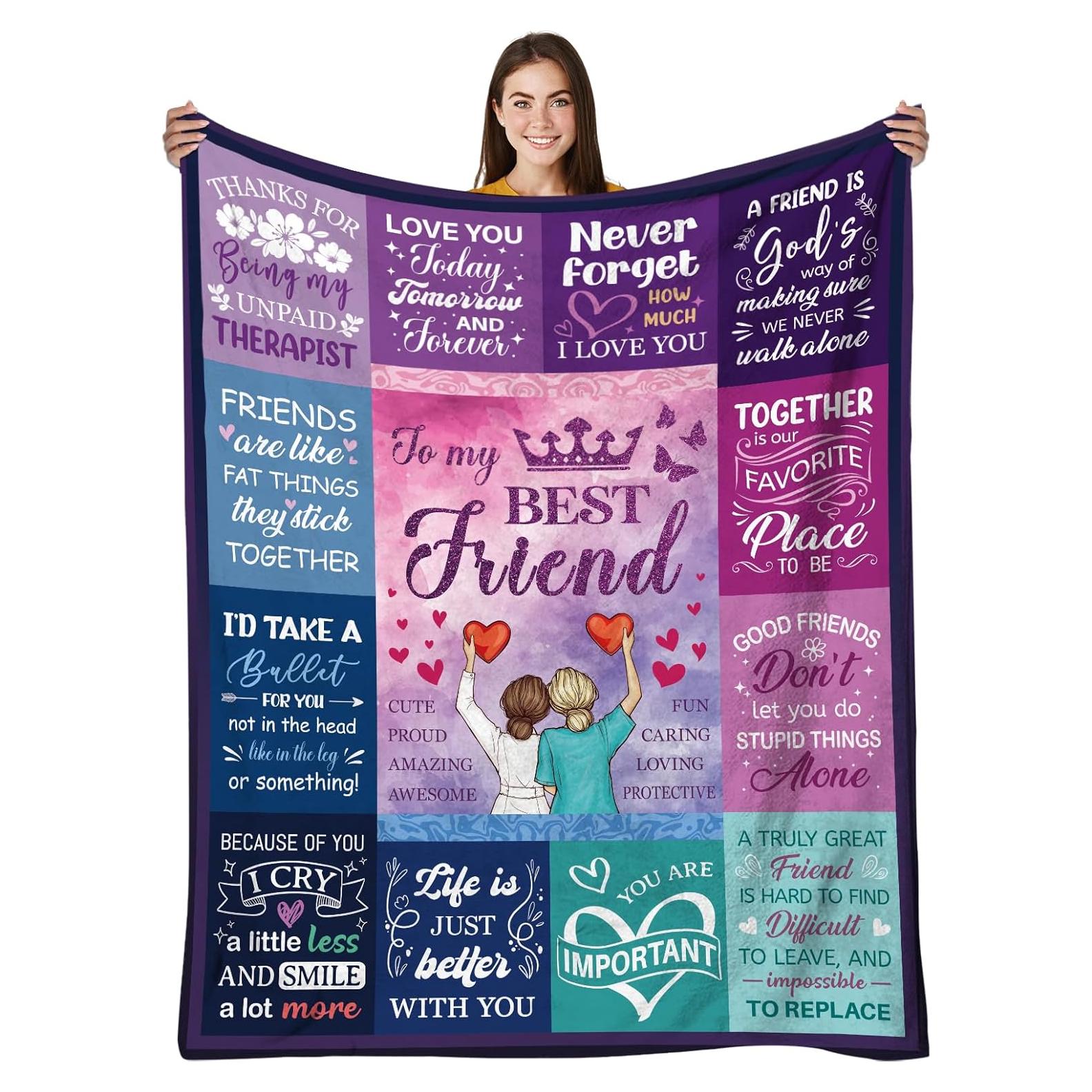 Manta Franela HEIFAM Mejor Amiga 127x152 cm Regalo Amistad