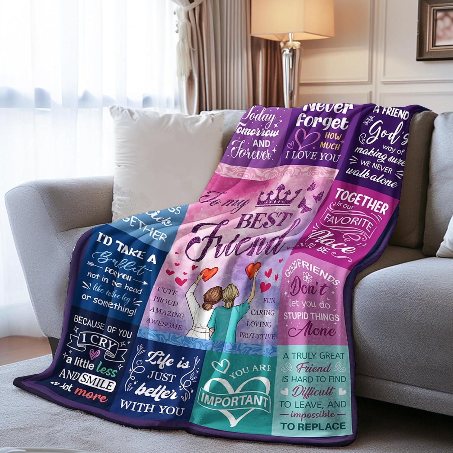 Manta Franela HEIFAM Mejor Amiga 127x152 cm Regalo Amistad