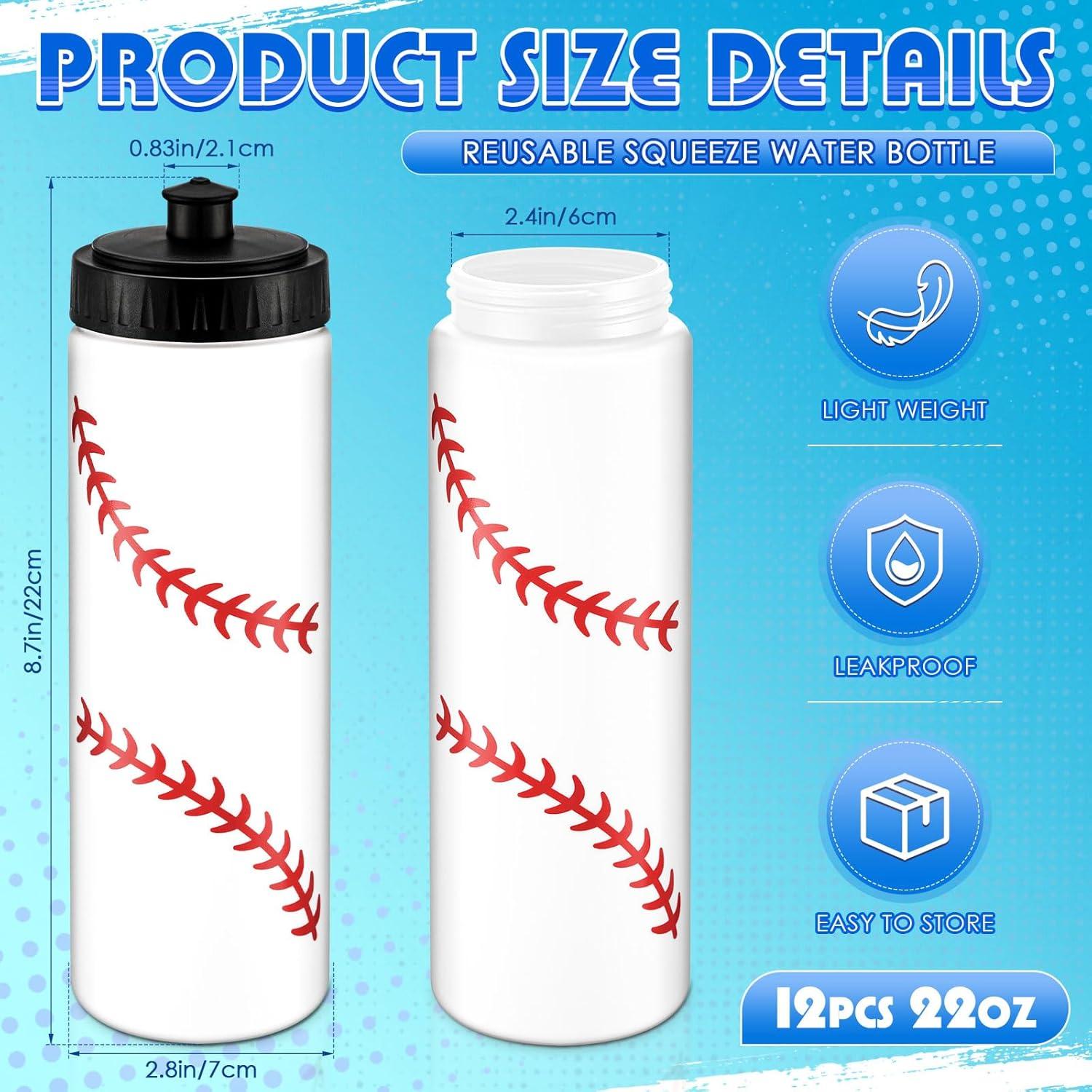 Botella de Agua Reutilizable Skybooly 590 ml Béisbol Pack 12