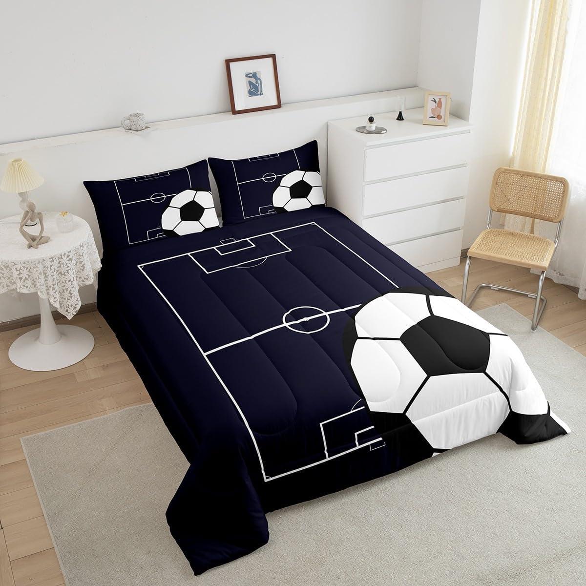 Conjunto de Edredón Erosebridal Fútbol Individual 173x229 cm