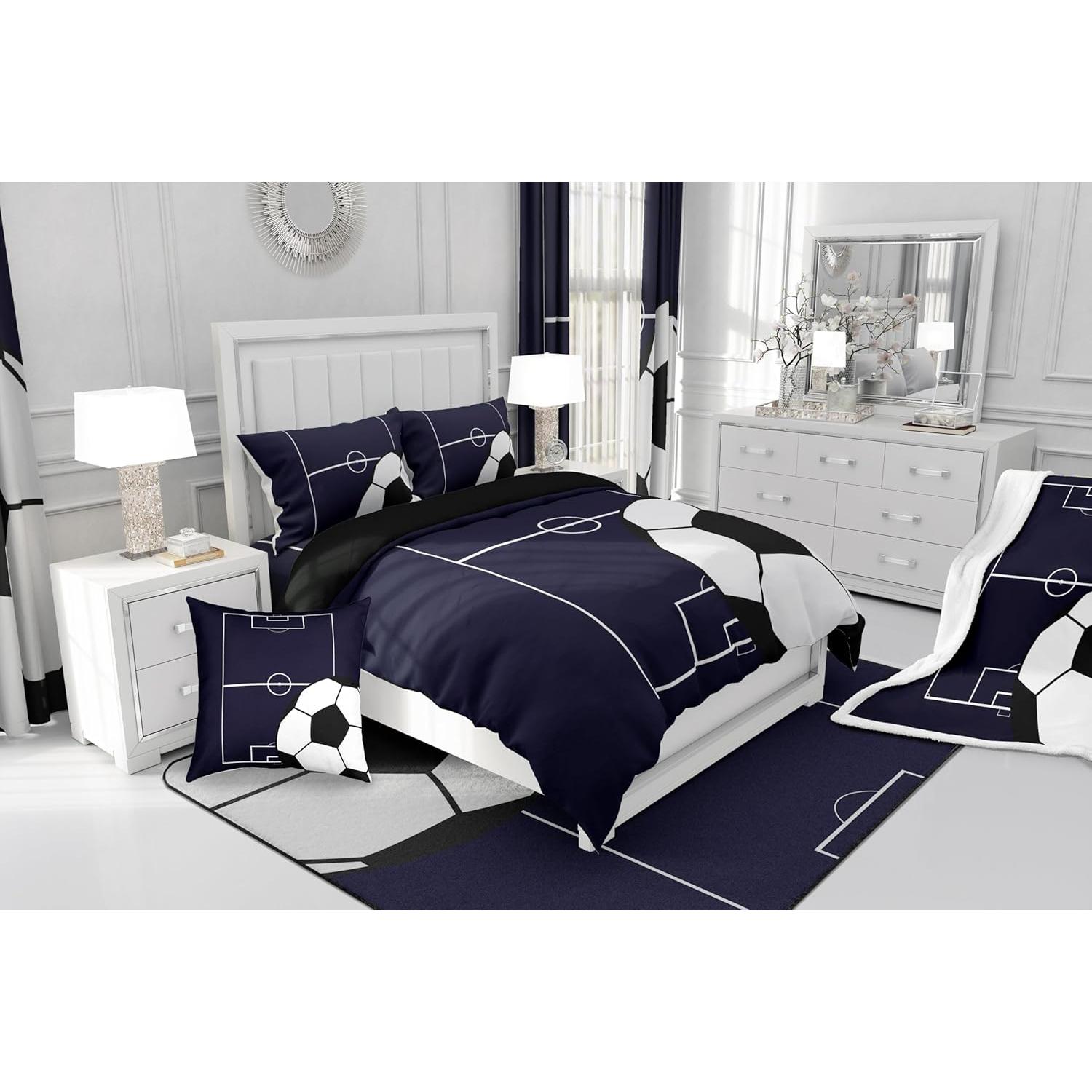 Conjunto de Edredón Erosebridal Fútbol Individual 173x229 cm