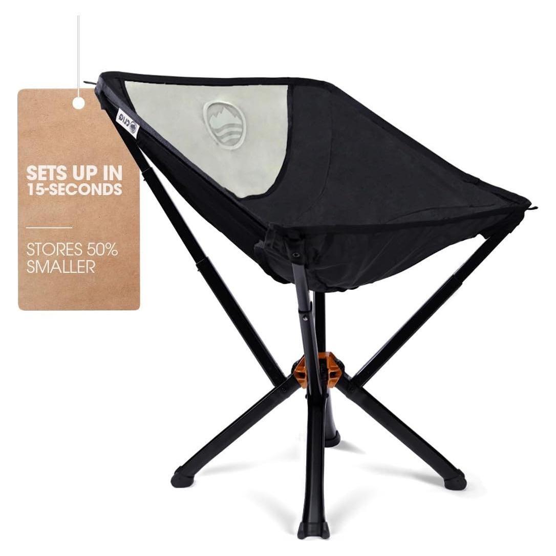 Silla Plegable CLIQ Versión 1.0 Negra - Soporta 136 Kg