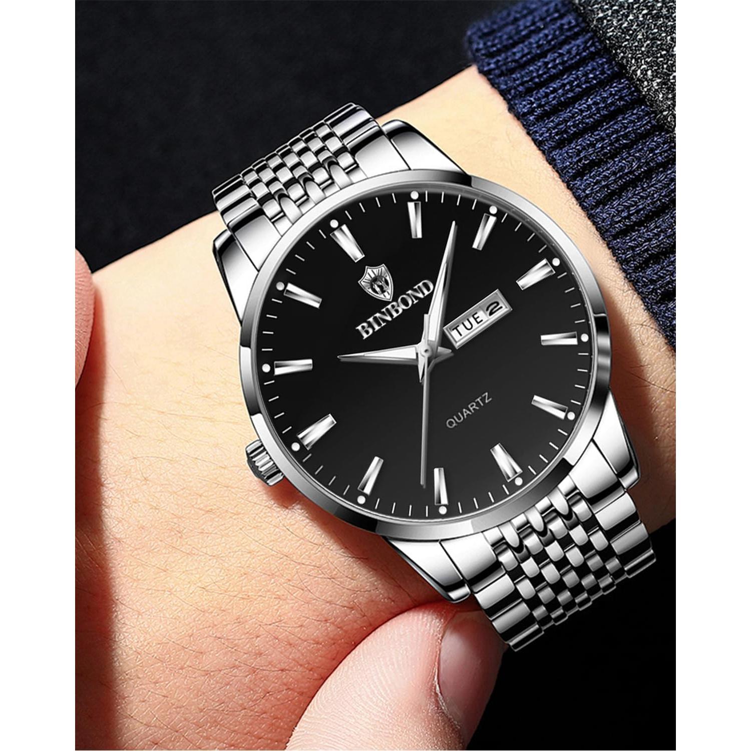 Reloj de Pulsera Hombre JOOEASI B9222 Acero Inoxidable Calendario