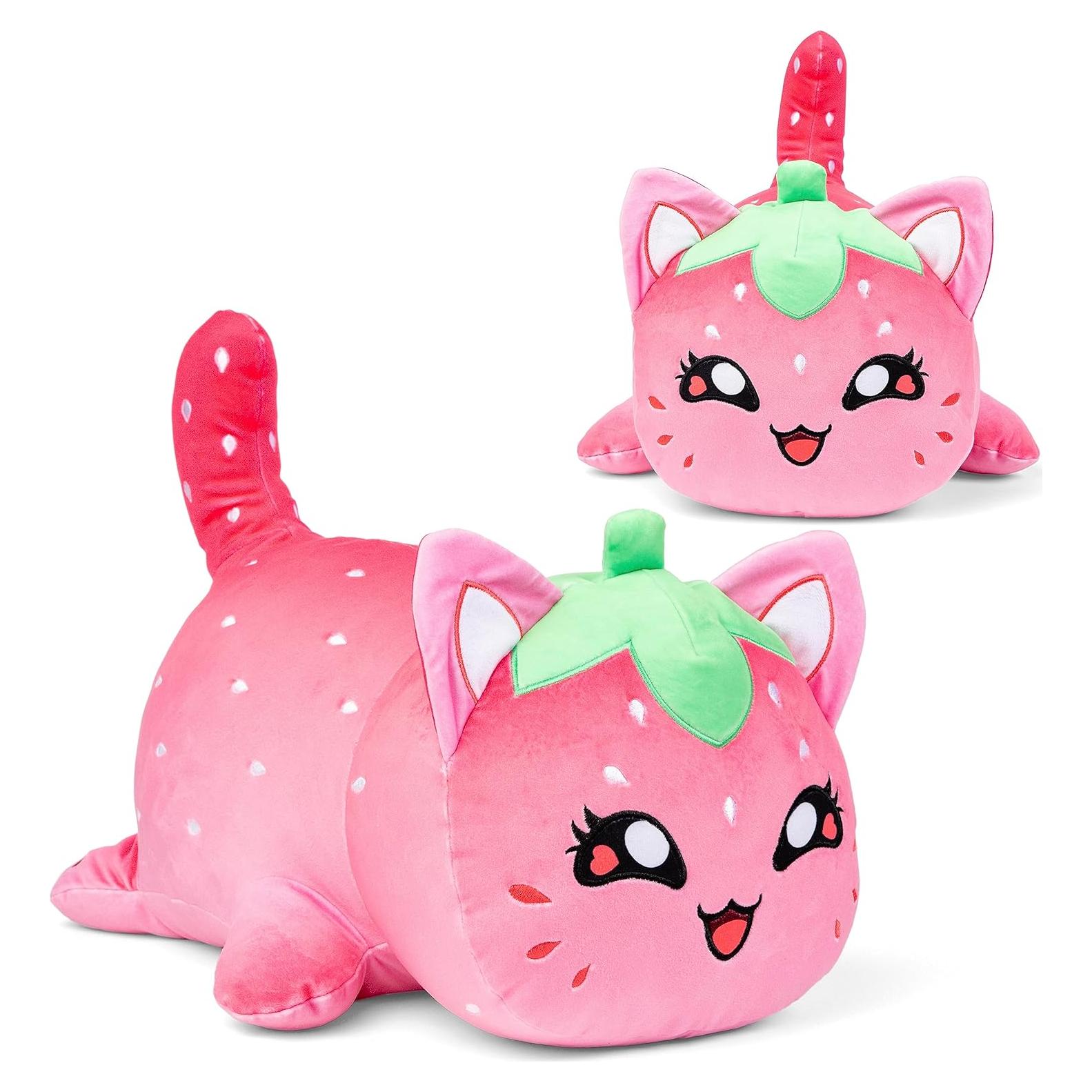 Peluche Jumbo Aphmau MeeMeow Gato Fresa 40.6 cm Oficial