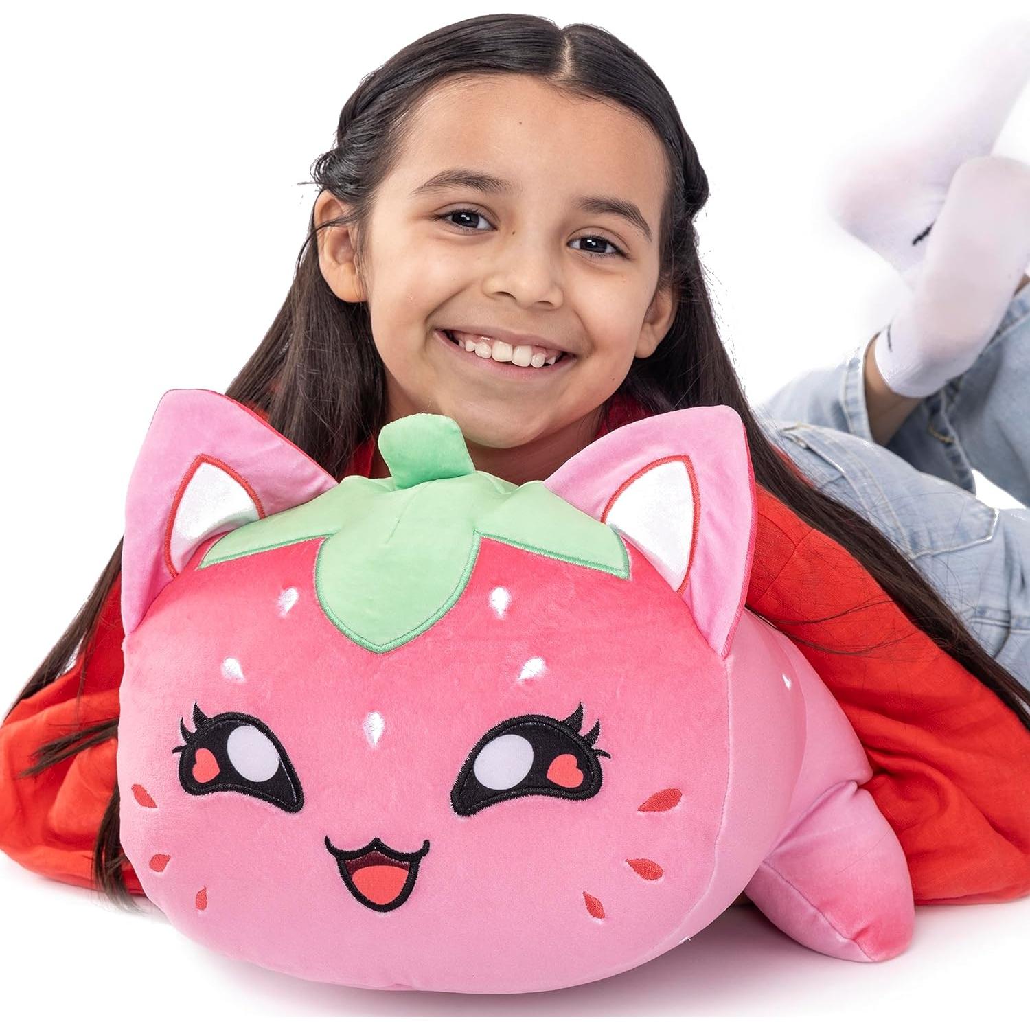 Peluche Jumbo Aphmau MeeMeow Gato Fresa 40.6 cm Oficial