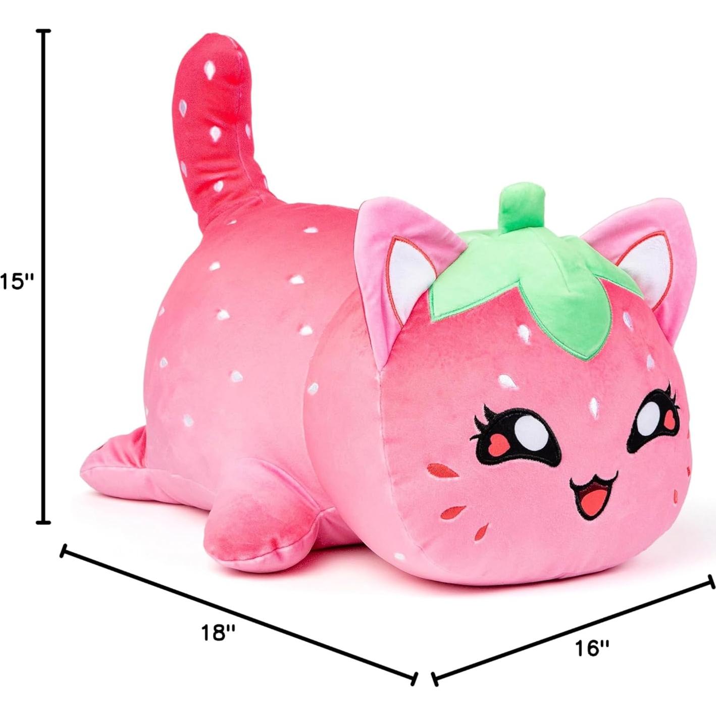 Peluche Jumbo Aphmau MeeMeow Gato Fresa 40.6 cm Oficial