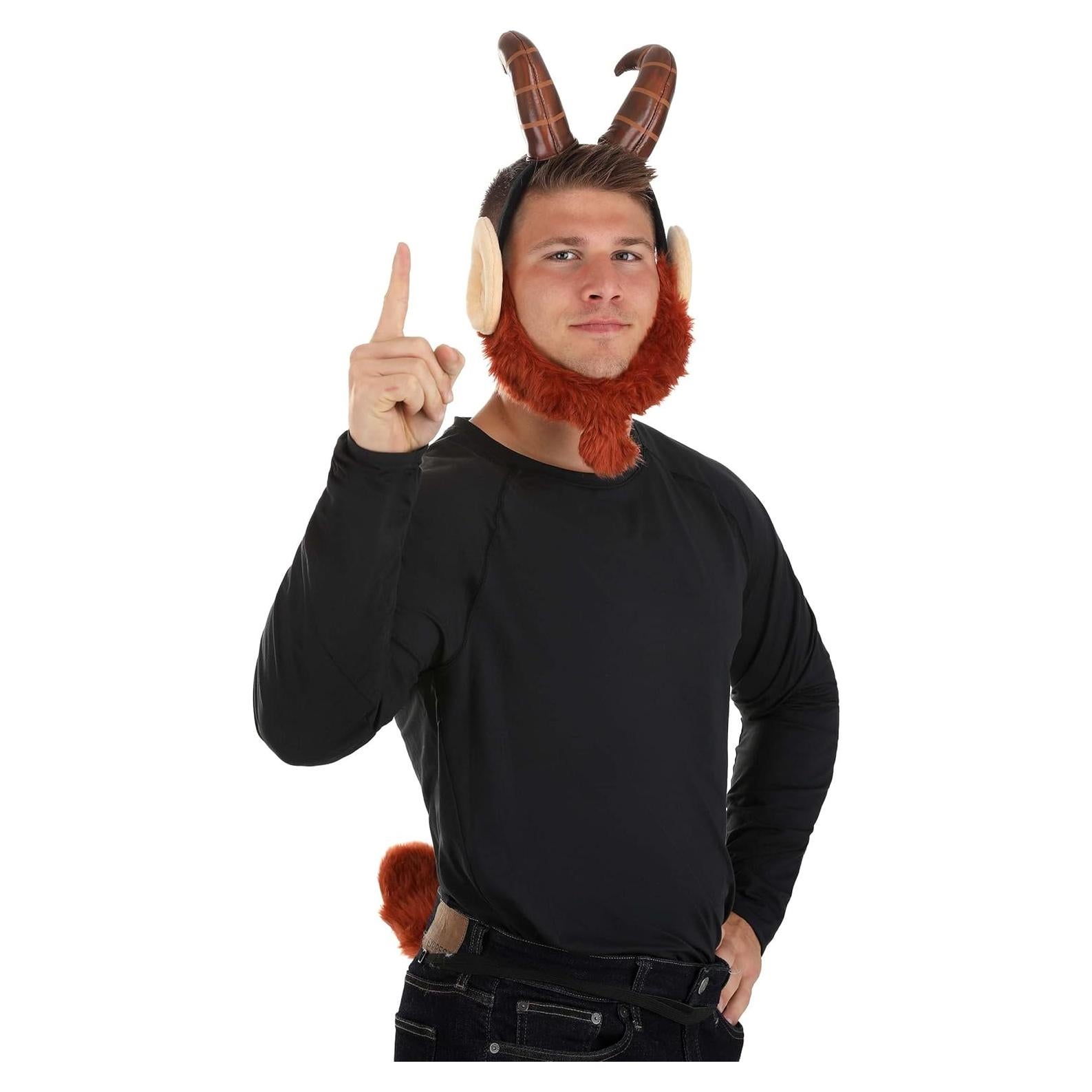 Kit de disfraz Phil de Disney Hércules - Cuernos, barba y cola