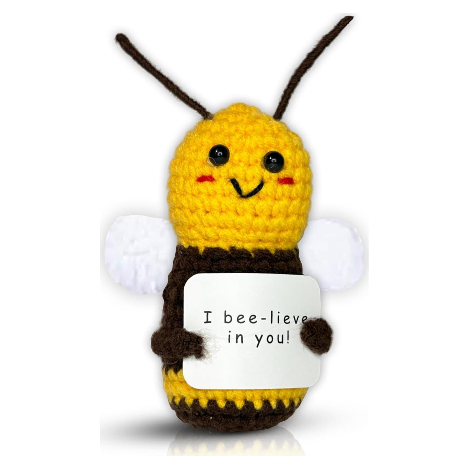 Peluche de Ganchillo Abeja Positiva Pickle Buddies 14cm