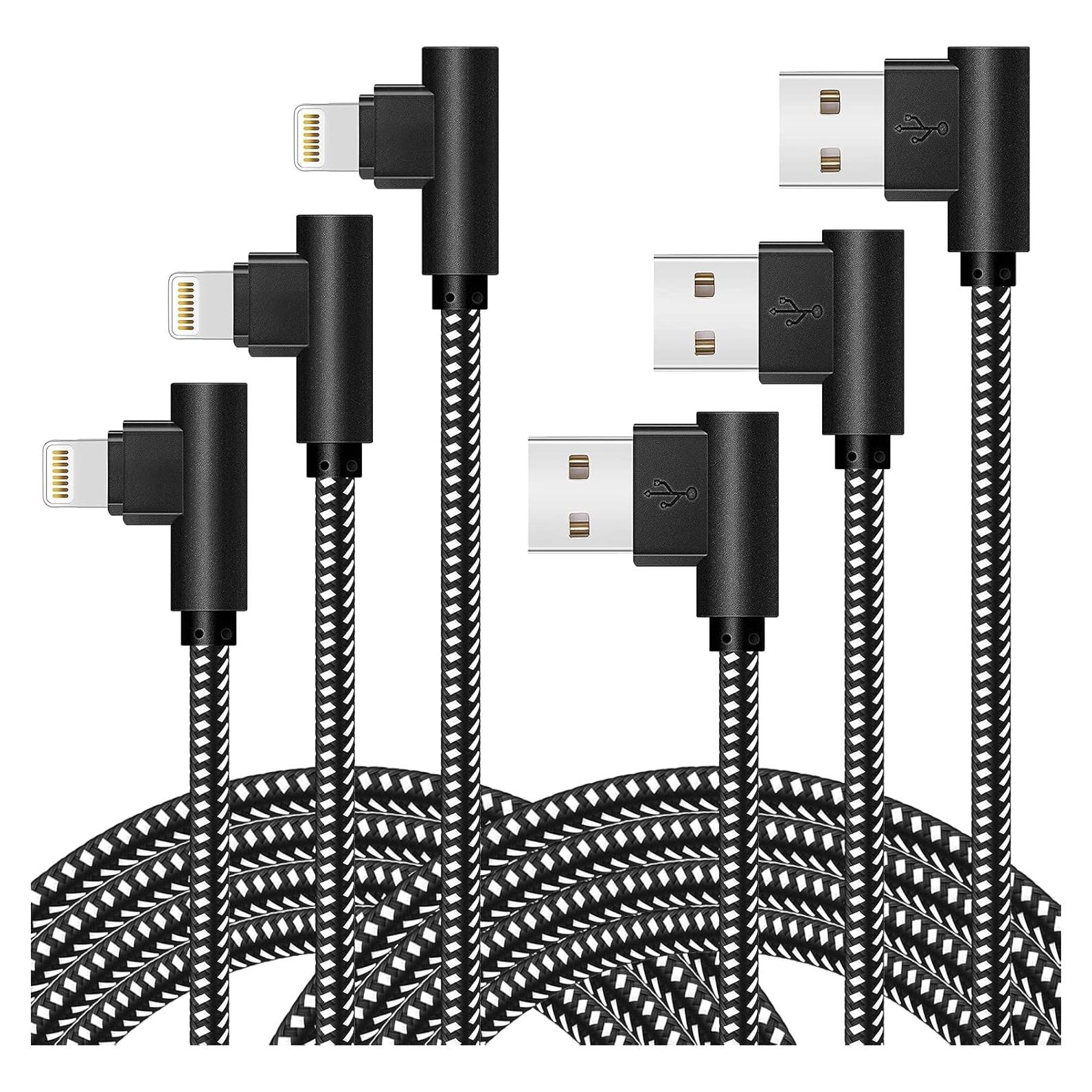 Cargador Lightning OCEEK MFi 3 Cables 3/6/10FT Nylon Trenzado