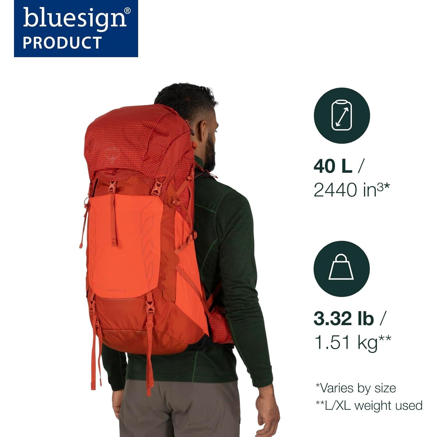 Mochila Osprey Talon Pro 43L para hombres Naranja Marte S/M