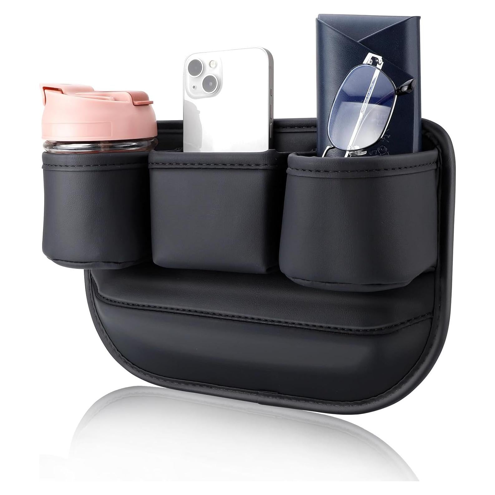 Caja de Almacenamiento LECART para Asiento de Coche con 2 Portavasos