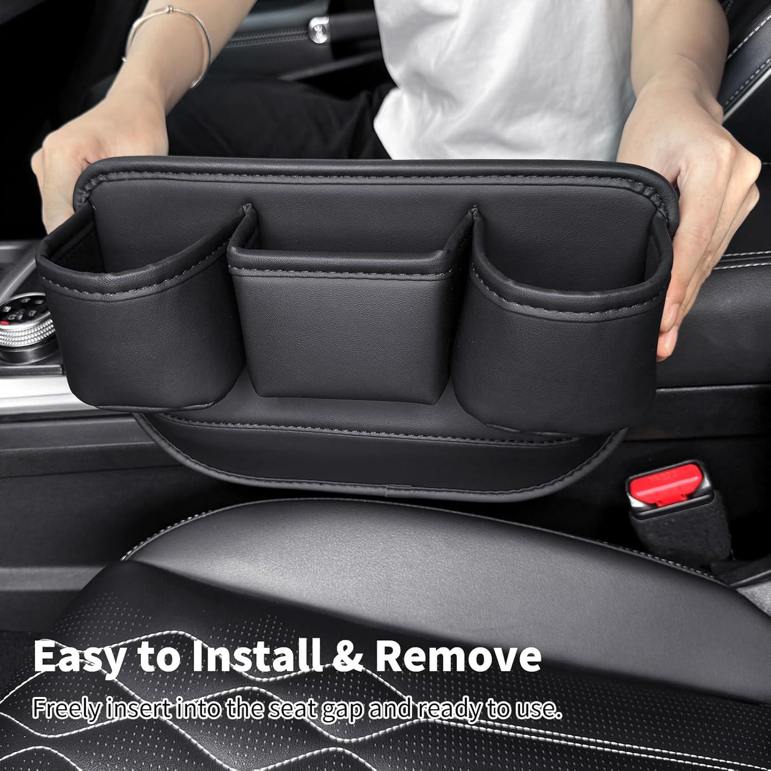 Caja de Almacenamiento LECART para Asiento de Coche con 2 Portavasos