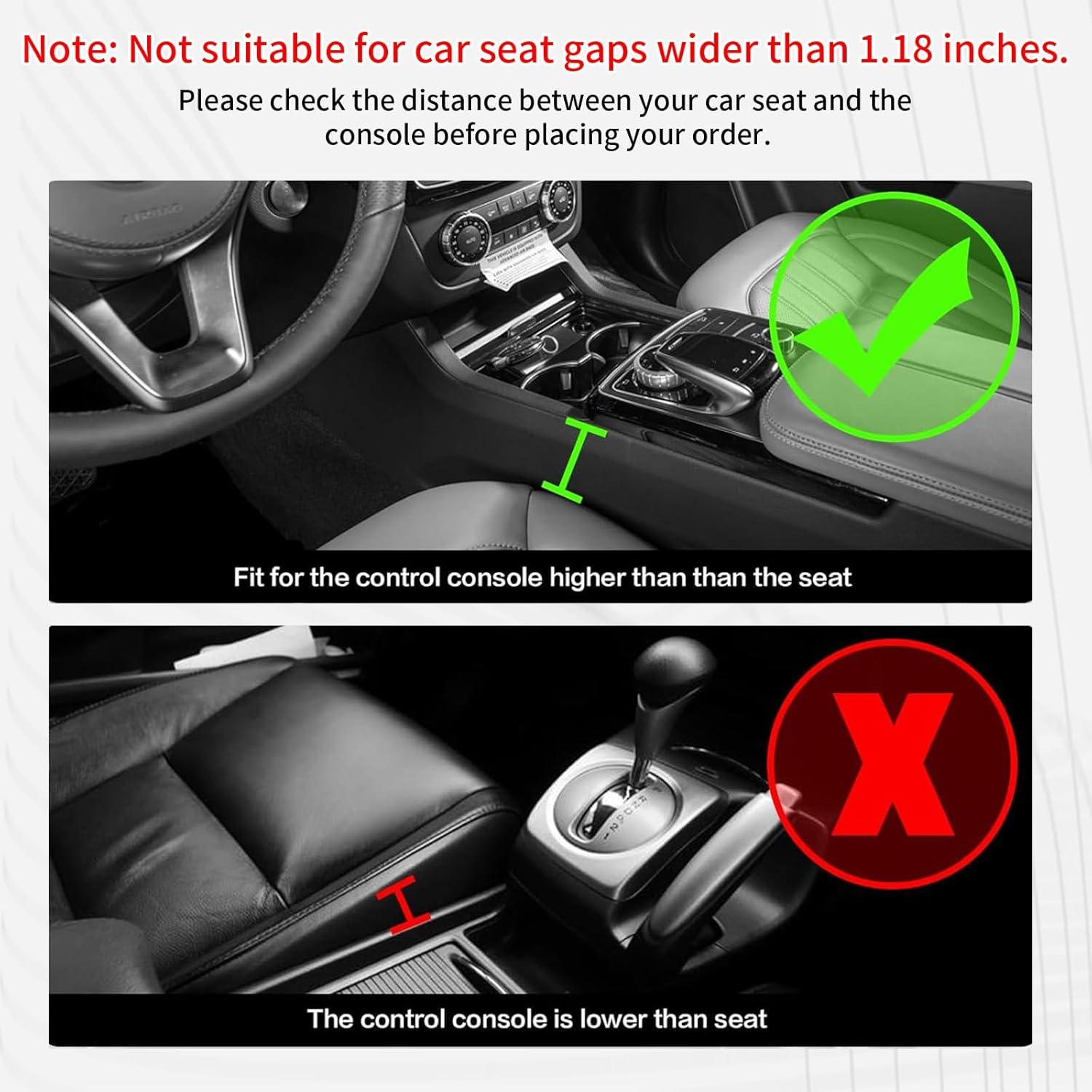 Caja de Almacenamiento LECART para Asiento de Coche con 2 Portavasos