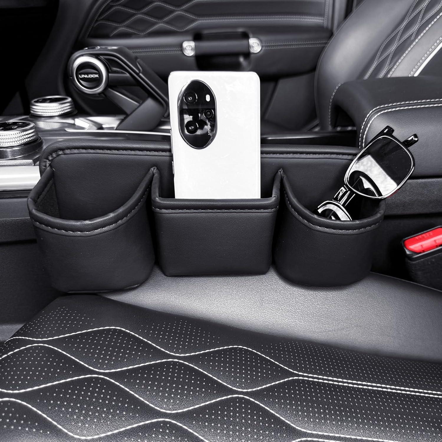 Caja de Almacenamiento LECART para Asiento de Coche con 2 Portavasos