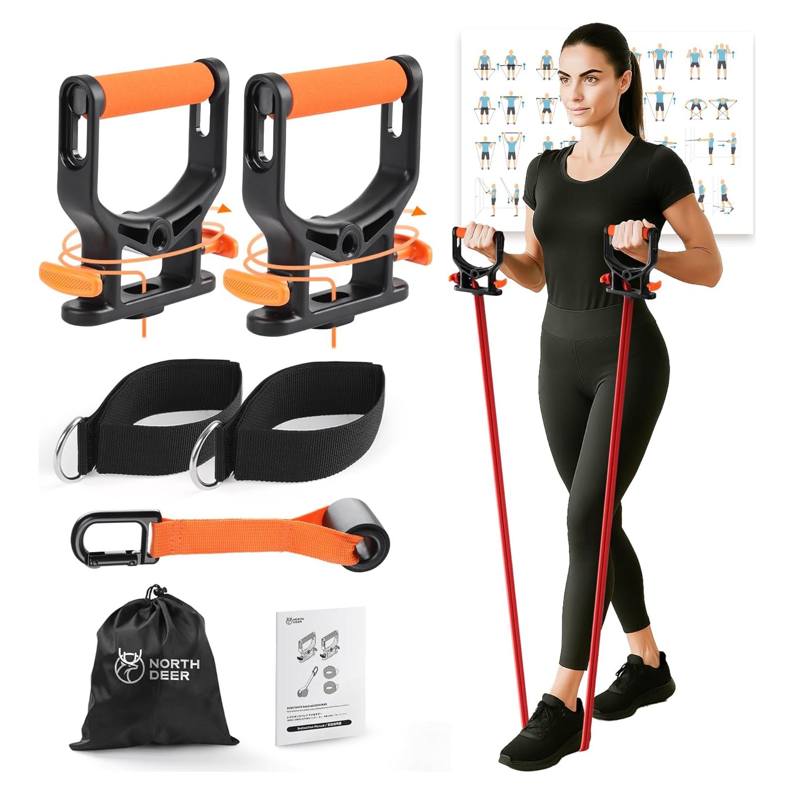 Banda de Resistencia Ajustable Northdeer con Mangos Potencia