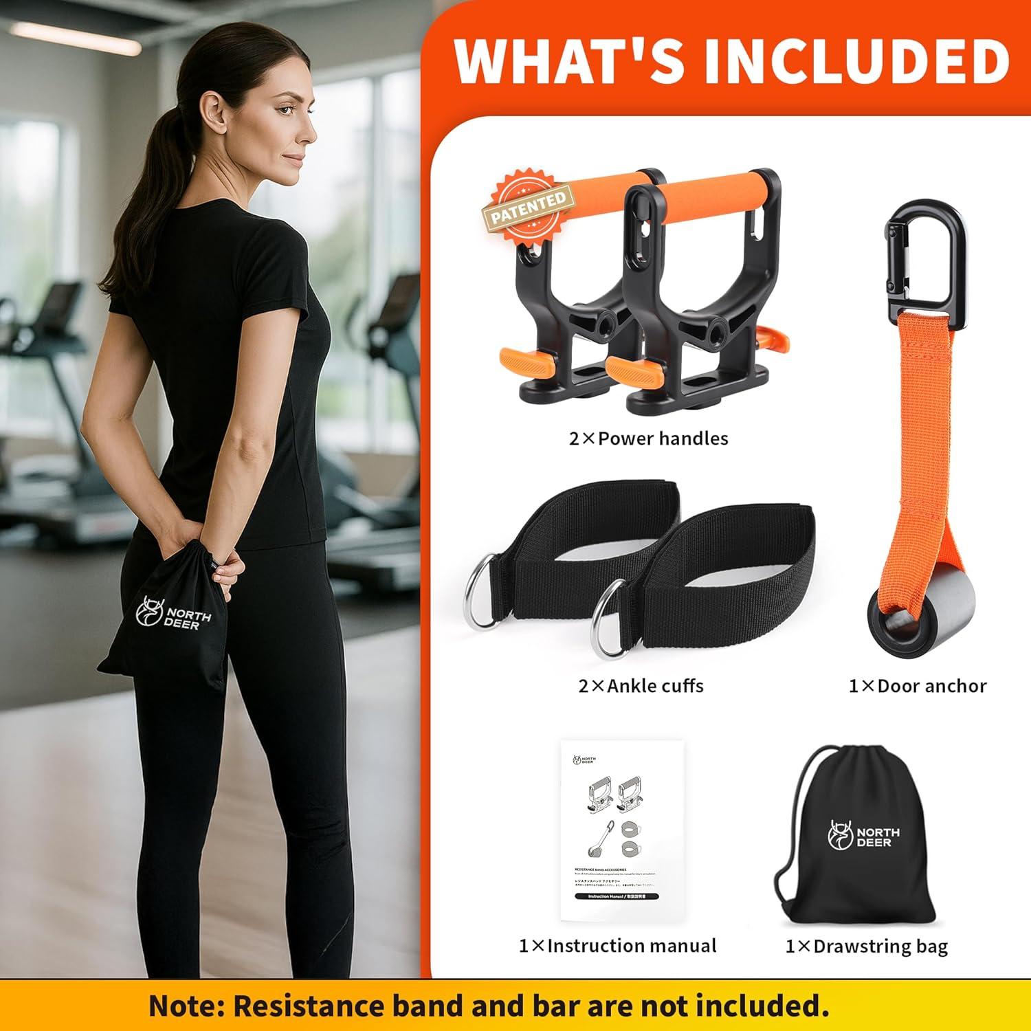 Banda de Resistencia Ajustable Northdeer con Mangos Potencia