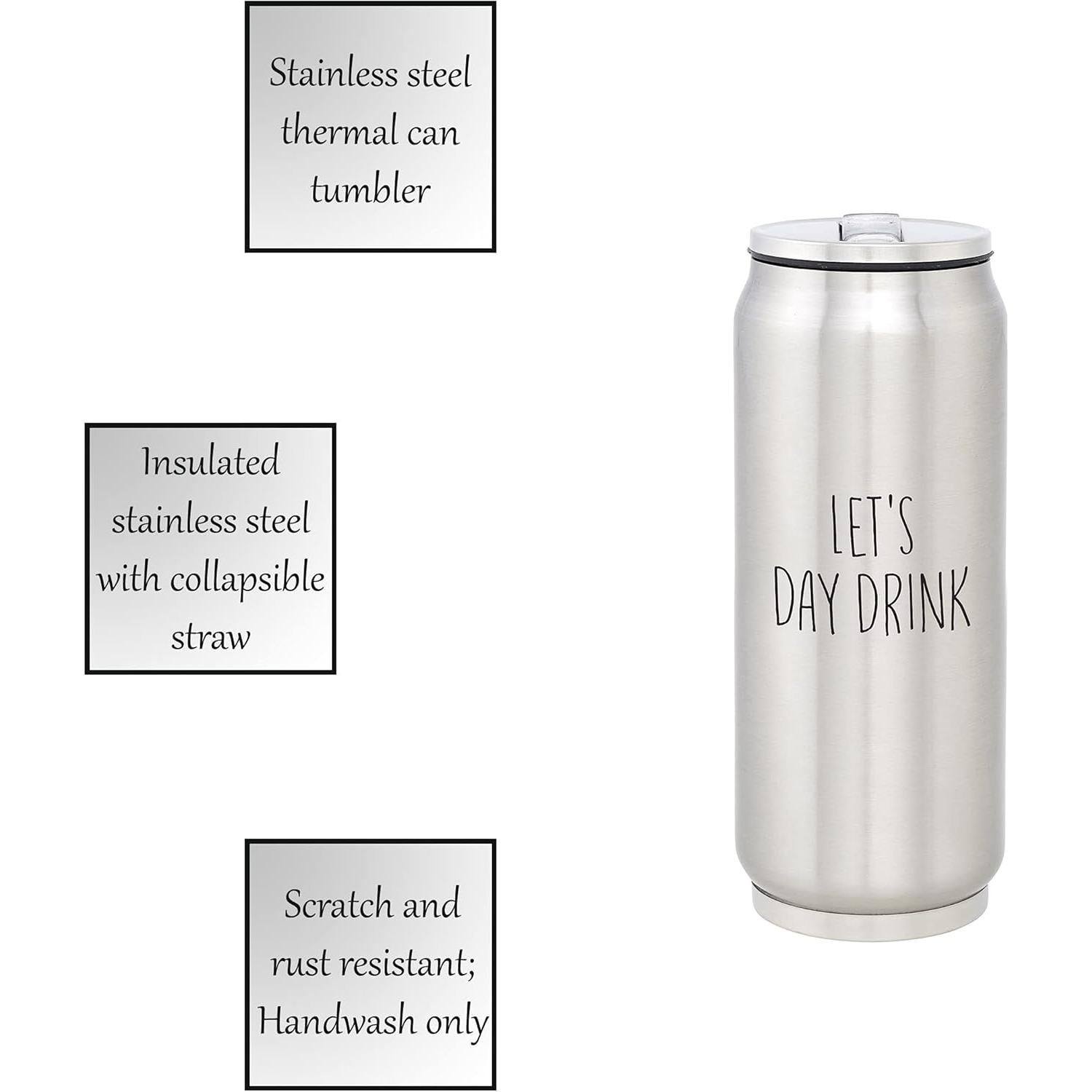 Lata Térmica Aislada SIPS Bebidas Acero Inoxidable 355ml