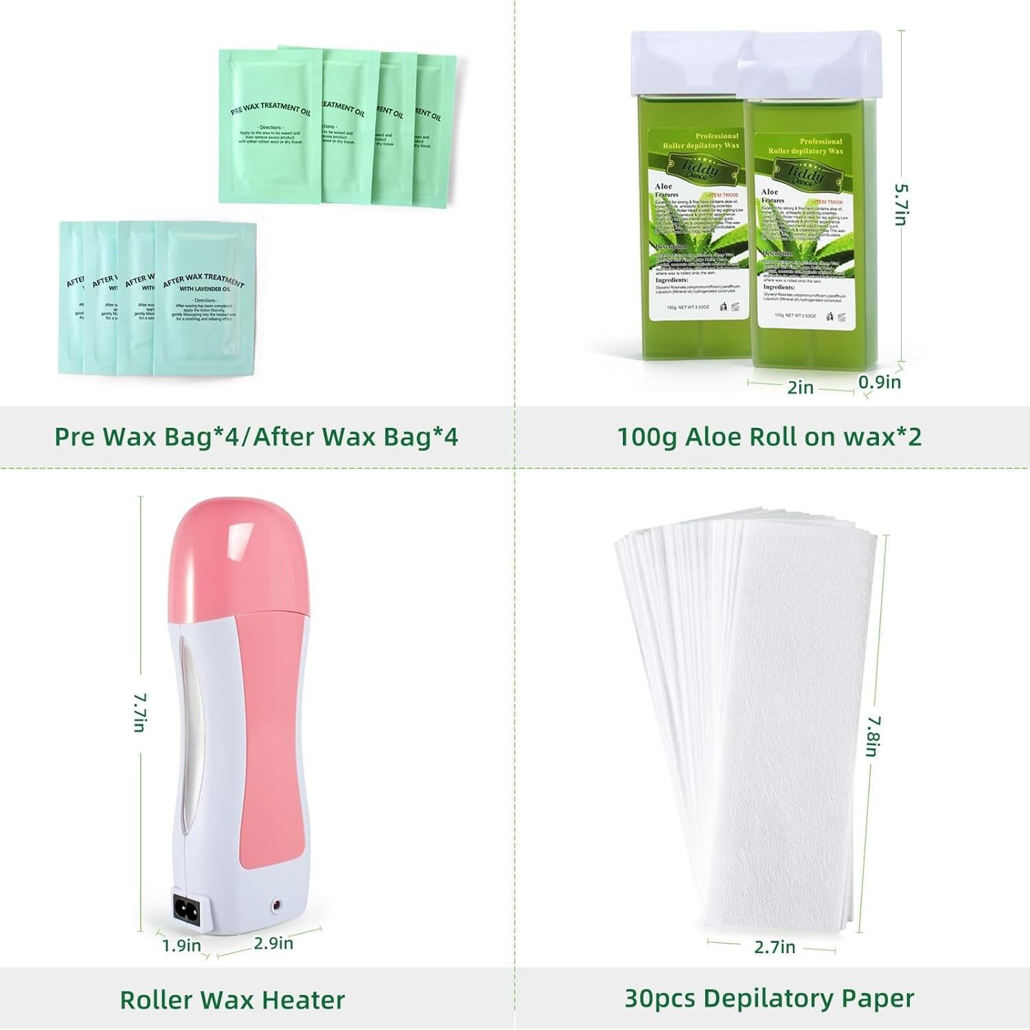 Kit de Cera para Depilación Liddy Dance 100g x 2 para Piel Sensible