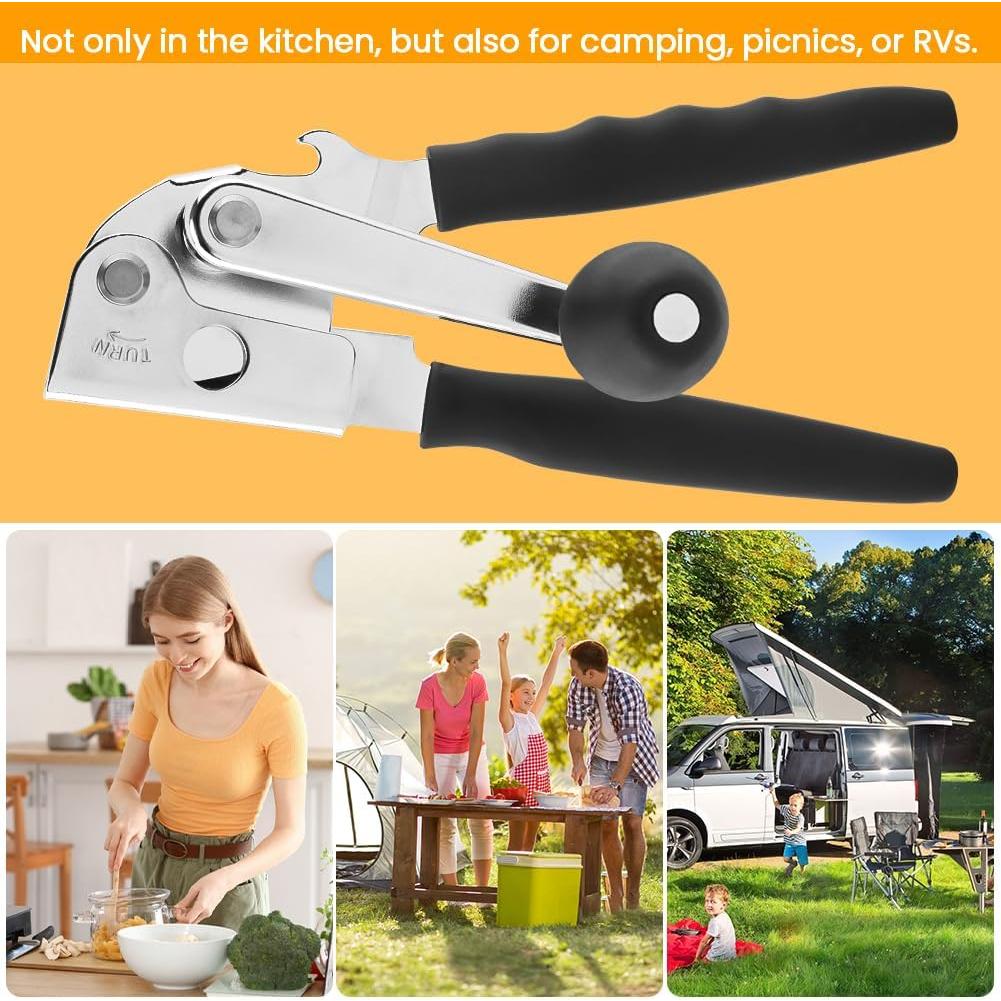 Abrelatas Manual Loyanger de Acero Inoxidable Negro 22.5cm