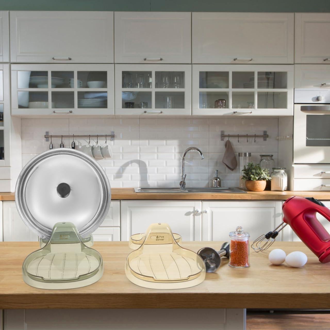 Soporte Multifuncional para Tapas de Olla Zerodeko 2 Pcs 18.5x14x6 cm