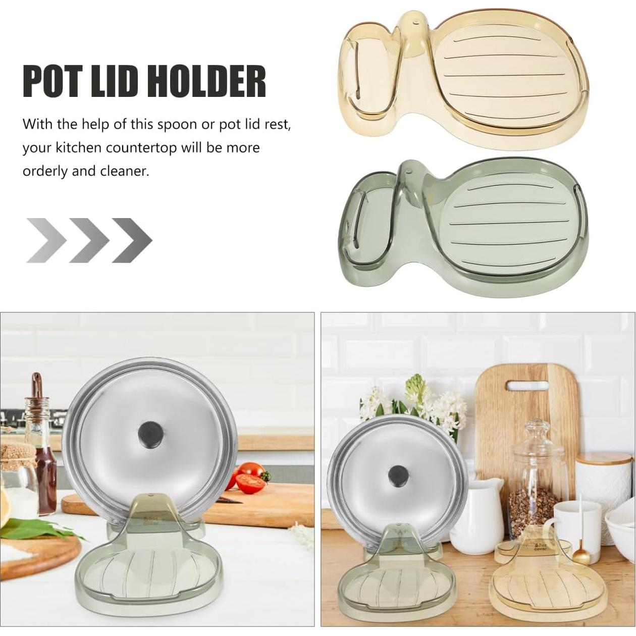 Soporte Multifuncional para Tapas de Olla Zerodeko 2 Pcs 18.5x14x6 cm