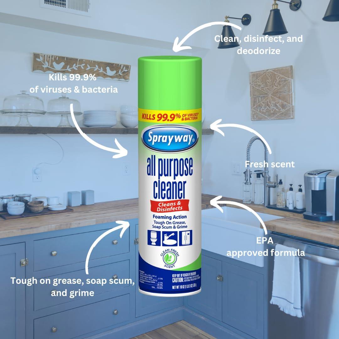 Limpiador Desinfectante Multiusos Sprayway 537g Espumoso