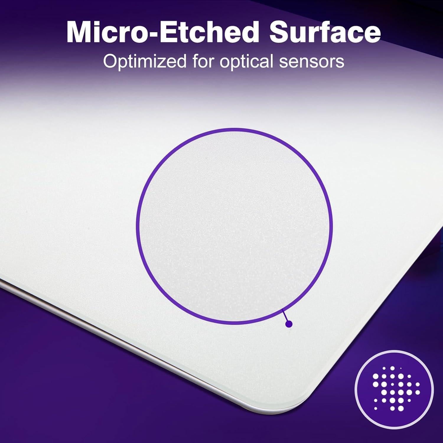 Alfombrilla de Ratón Gaming Vidrio Templado 45x40cm Antideslizante