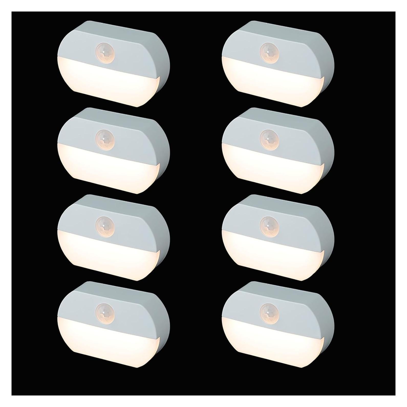 Paquete de 8 Luces LED con Sensor de Movimiento Wotermly