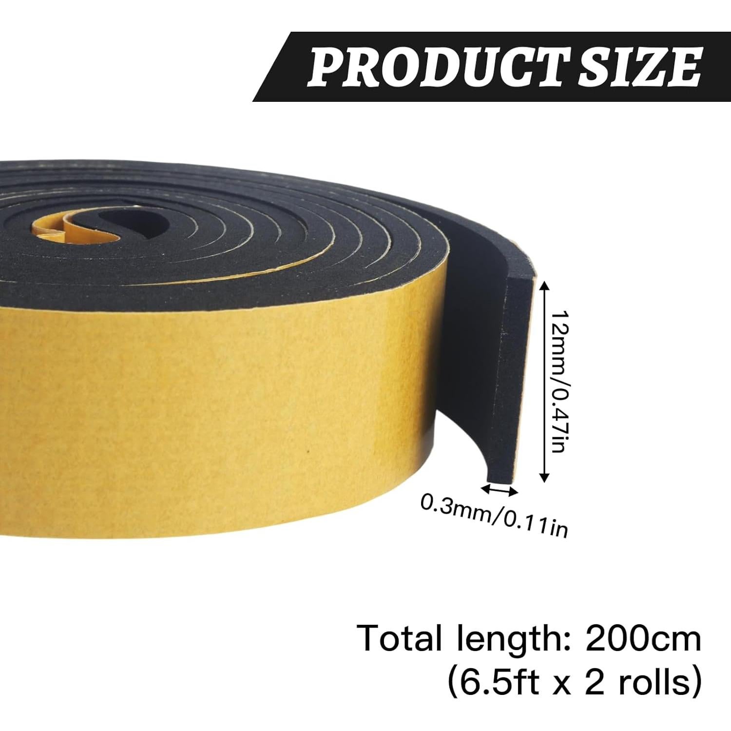 Cinta de Espuma Adhesiva CR 2.6cm x 0.3cm x 4m Amarillo