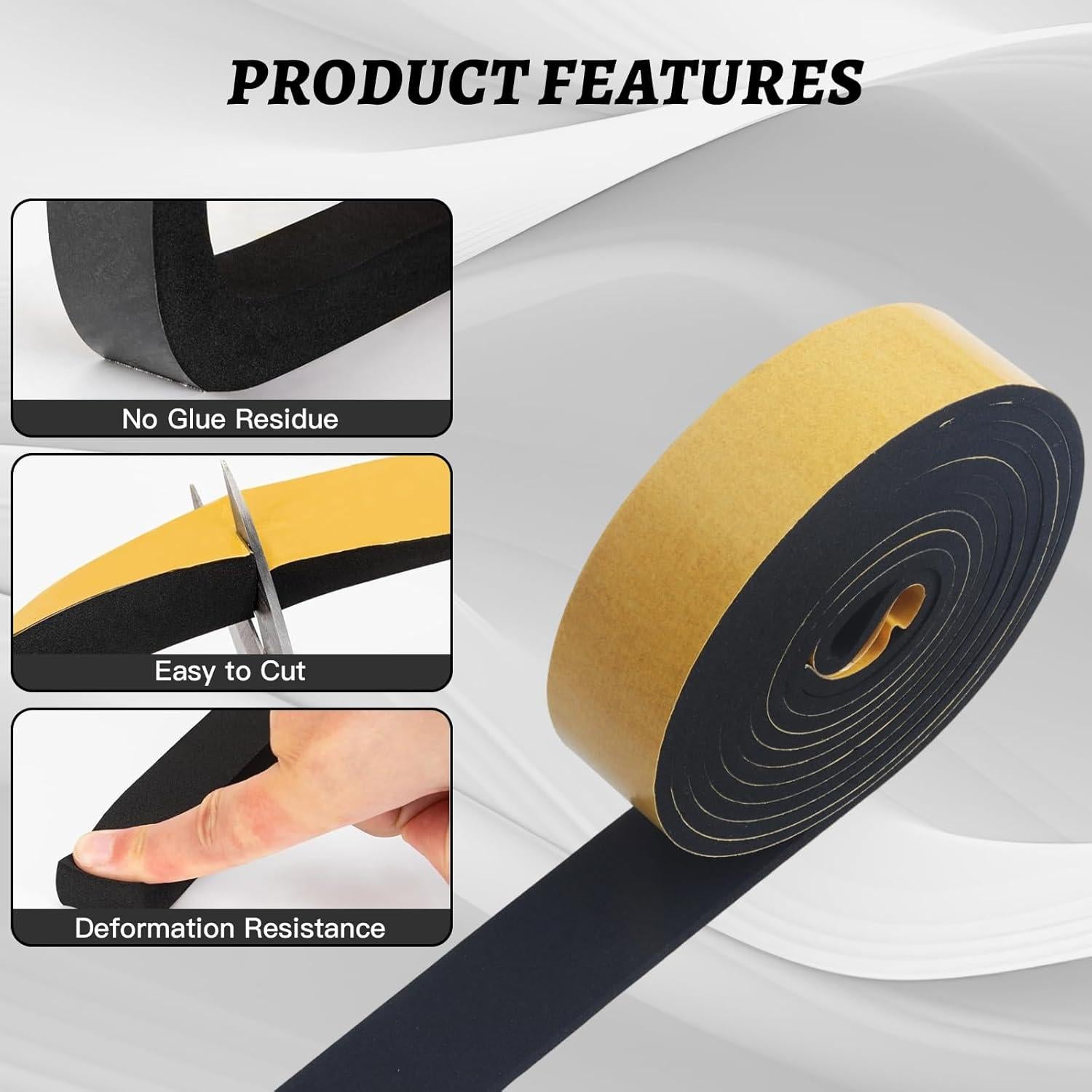 Cinta de Espuma Adhesiva CR 2.6cm x 0.3cm x 4m Amarillo