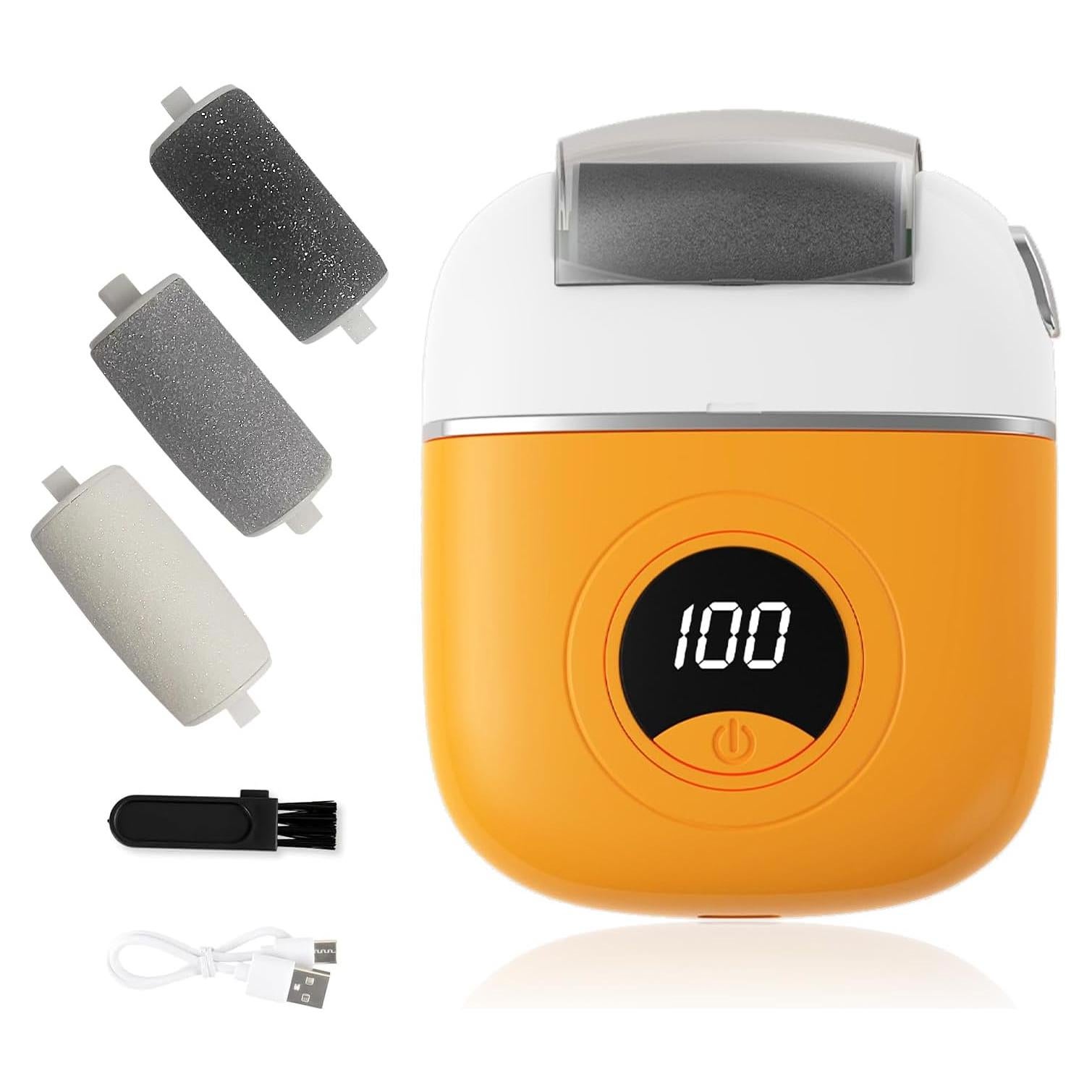 Pulidor Eléctrico de Pies FOTN DDMJJ con Pantalla LCD Naranja