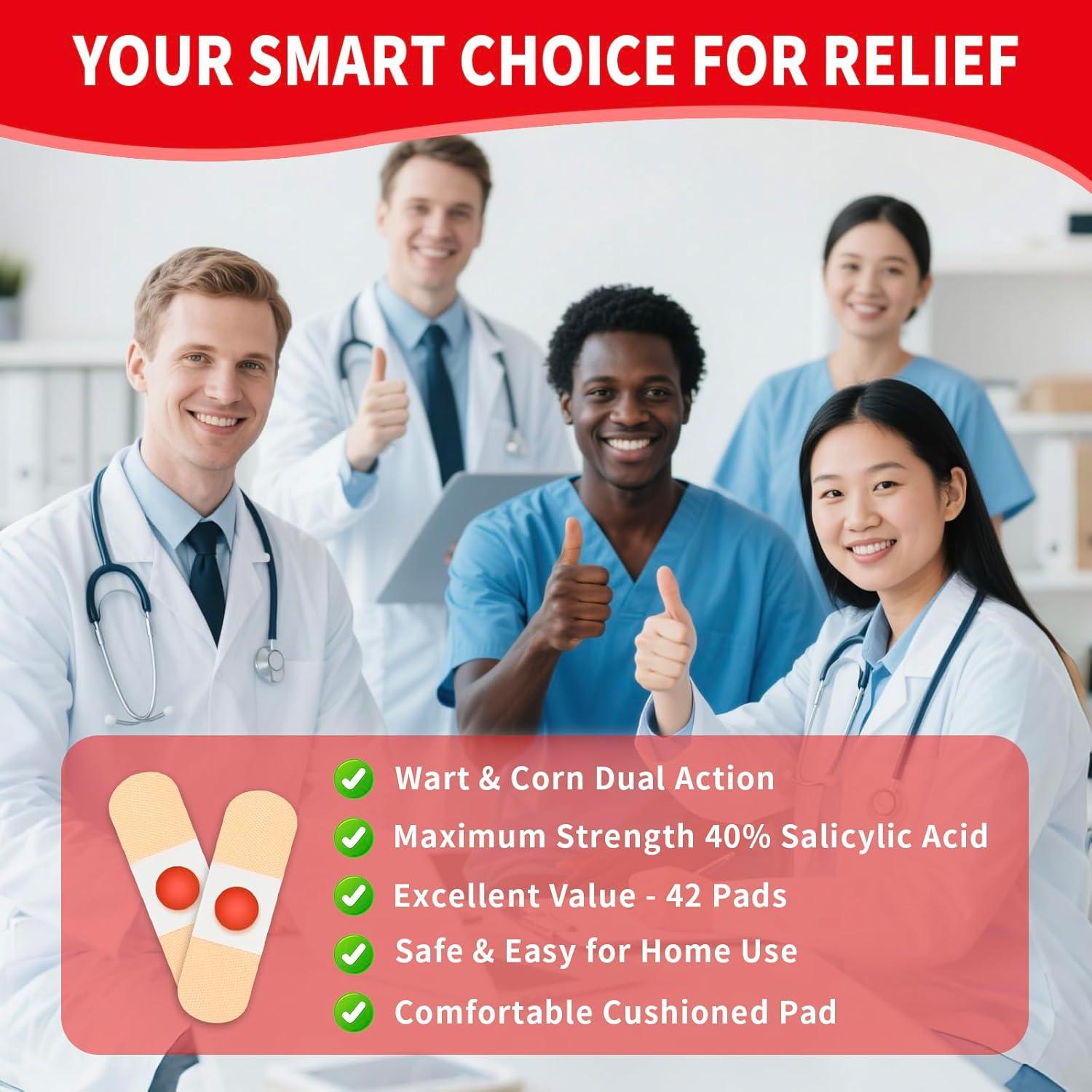 Parche Removedor de Callos Dermfree 42 Piezas 40% Ácido Salicílico