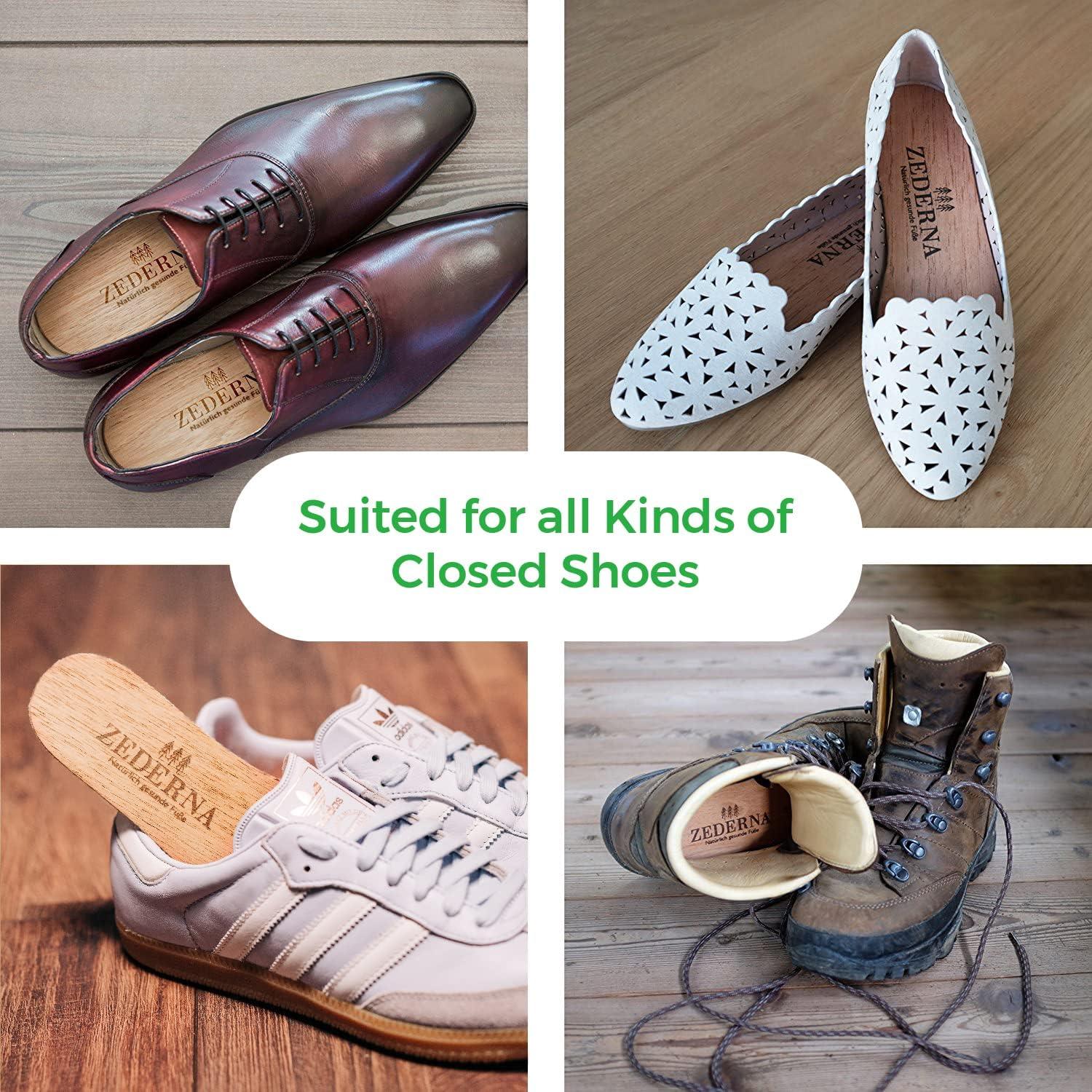 Plantillas de Madera de Cedro Zederna 3 Paquetes para Olor de Pies