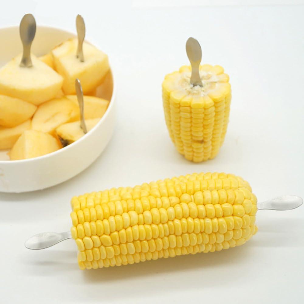 Set de 16 Sujetadores de Mazorcas de Maíz Acero Inoxidable