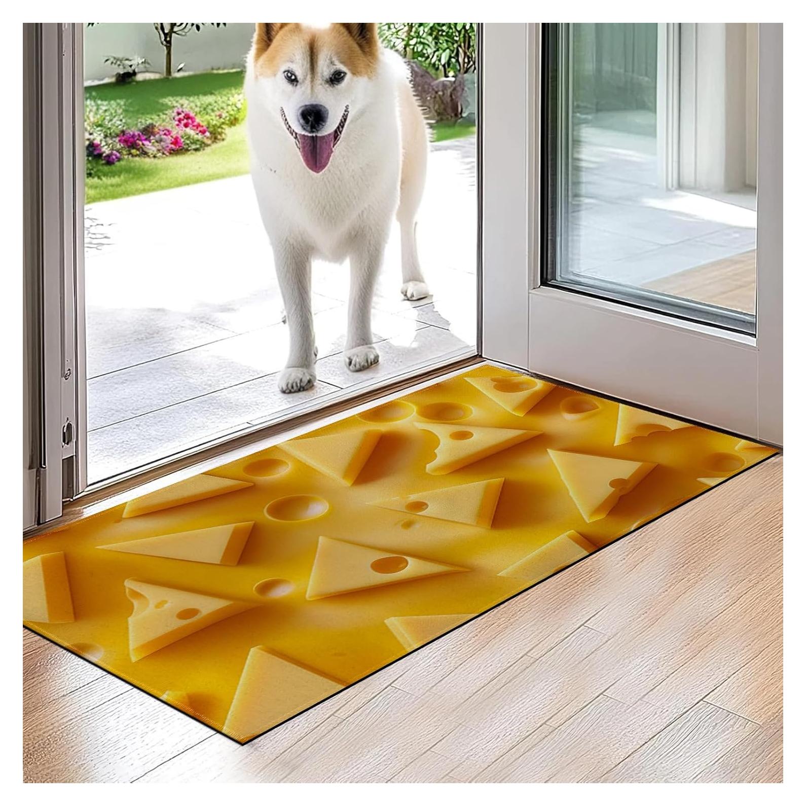 Alfombra Interior Rectangular VODRM Queso 74.9x43.2cm Antideslizante