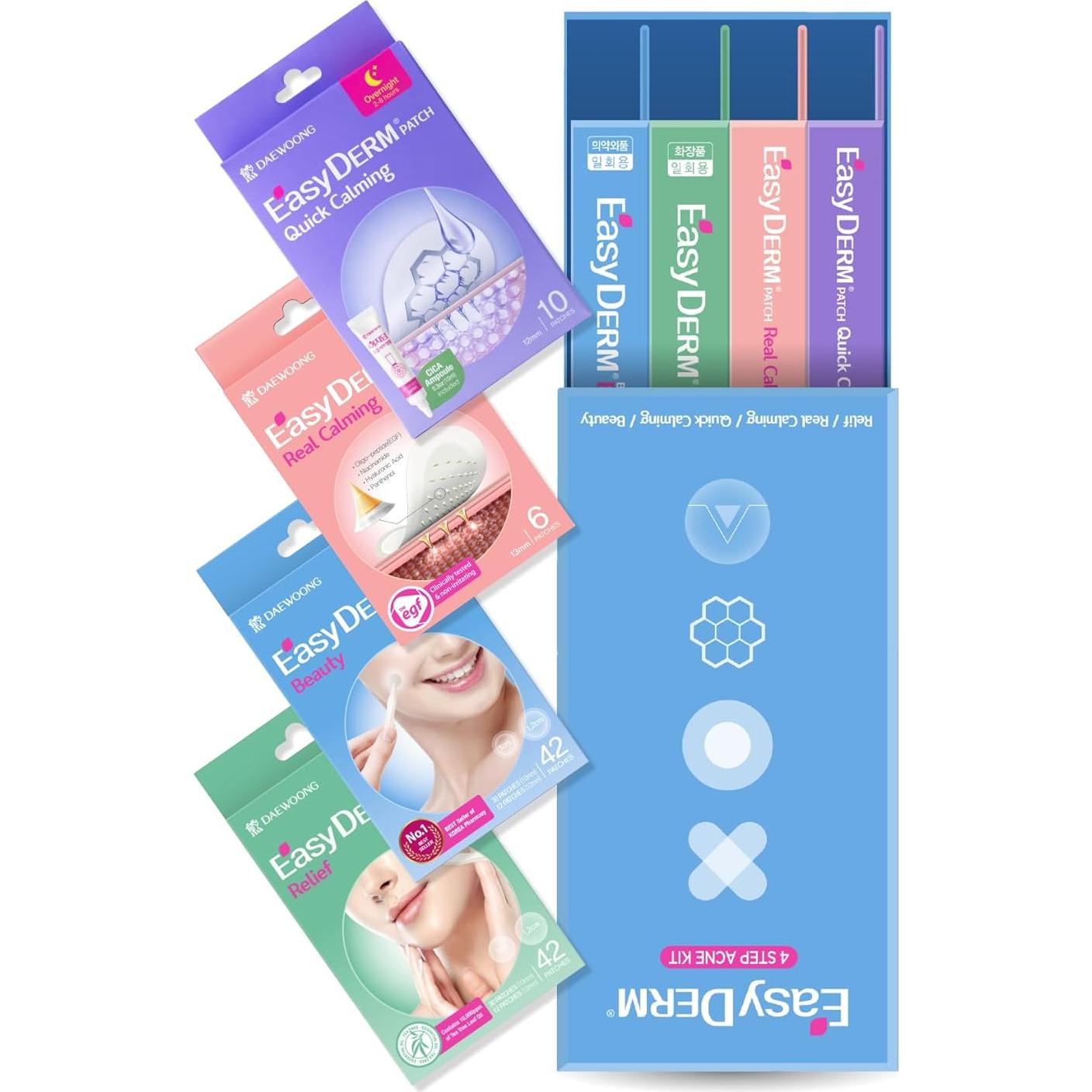 Conjunto de Parches para Granos Easyderm Daewoong 4 Tipos