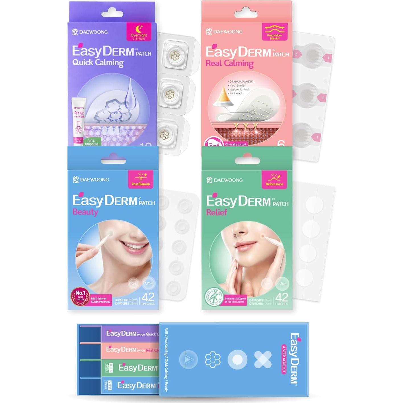 Conjunto de Parches para Granos Easyderm Daewoong 4 Tipos