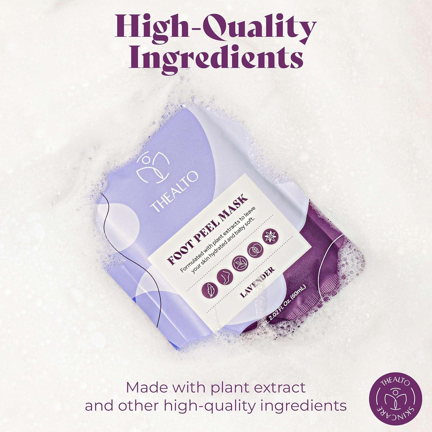 Mascarilla Exfoliante para Pies Thealto - 5 Piezas Aroma Lavanda