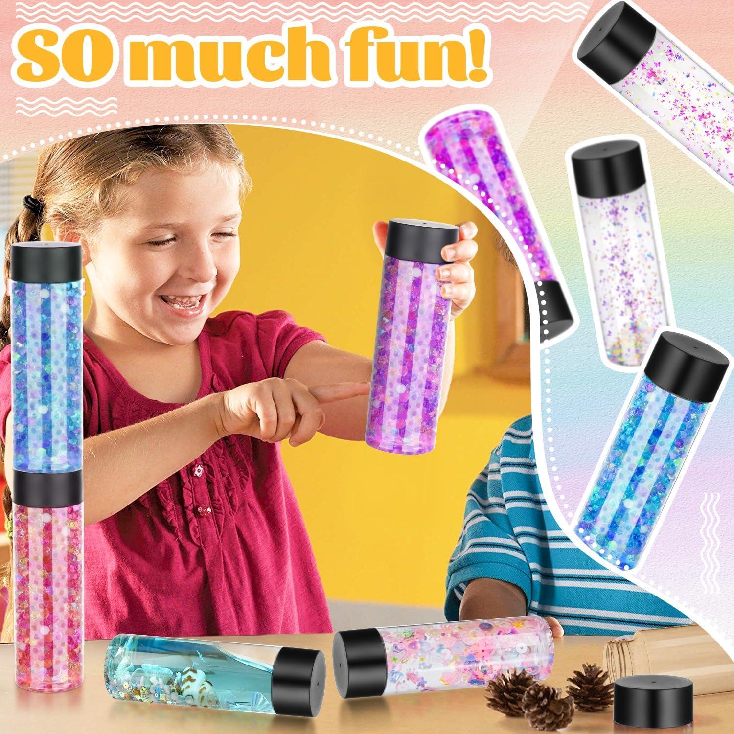 16 Botellas de Plástico Transparentes 300 ml DI QIU REN con Tapas