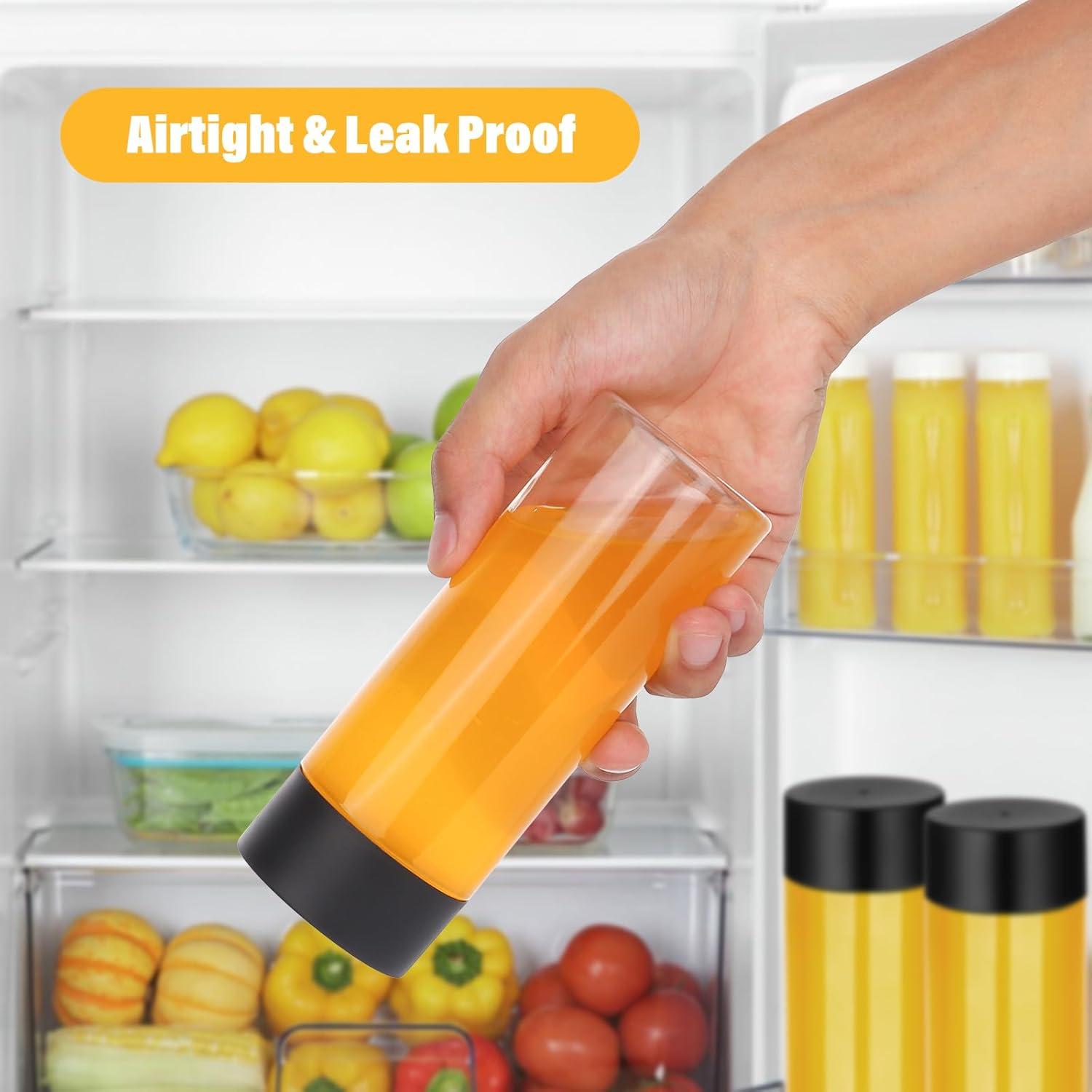 16 Botellas de Plástico Transparentes 300 ml DI QIU REN con Tapas