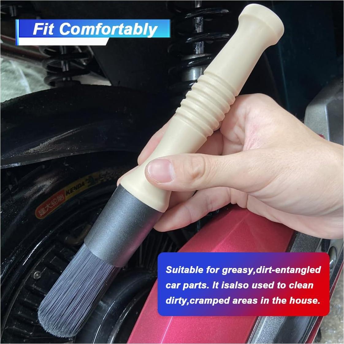 Cepillo de Limpieza de Piezas de Automóvil UHANBUT 25cm Beige/Negro