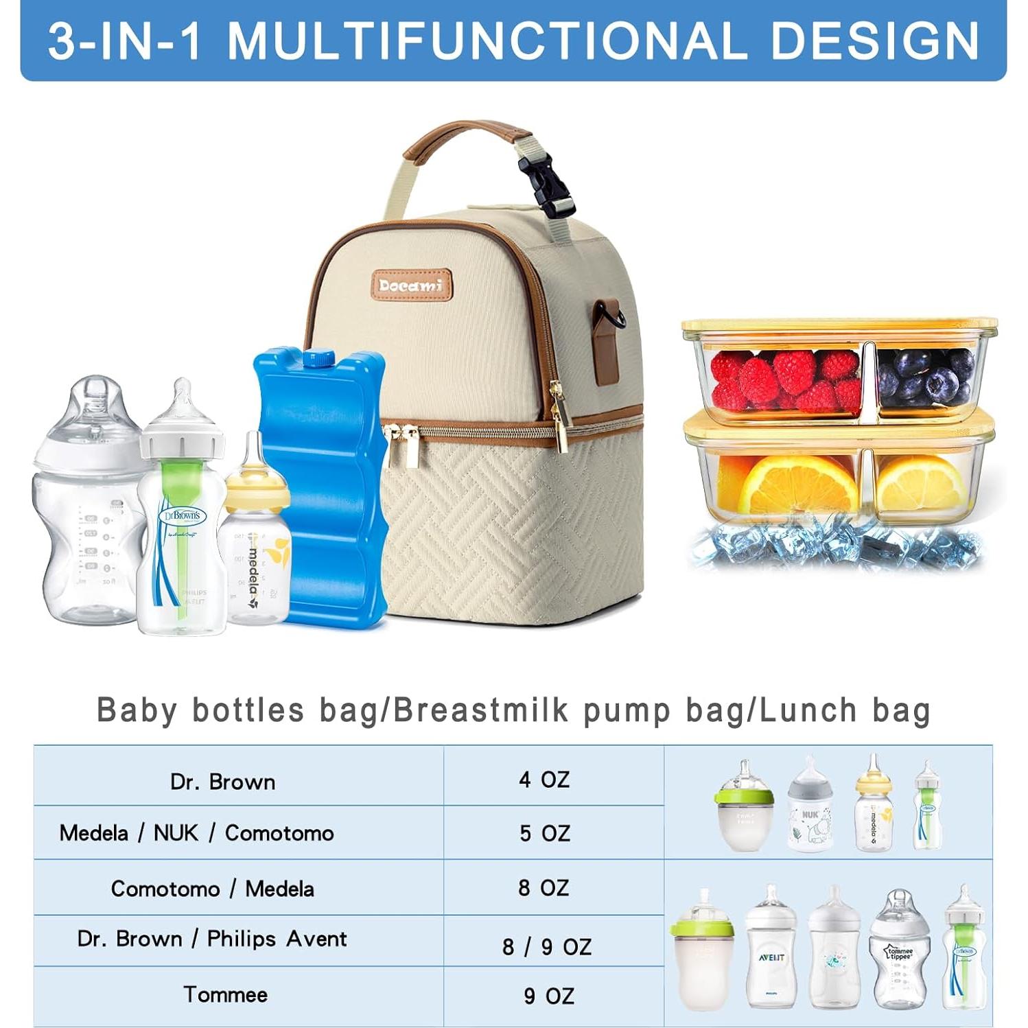 Bolsa de Enfriamiento Docami para Leche Materna 6 Botellas 266 ml