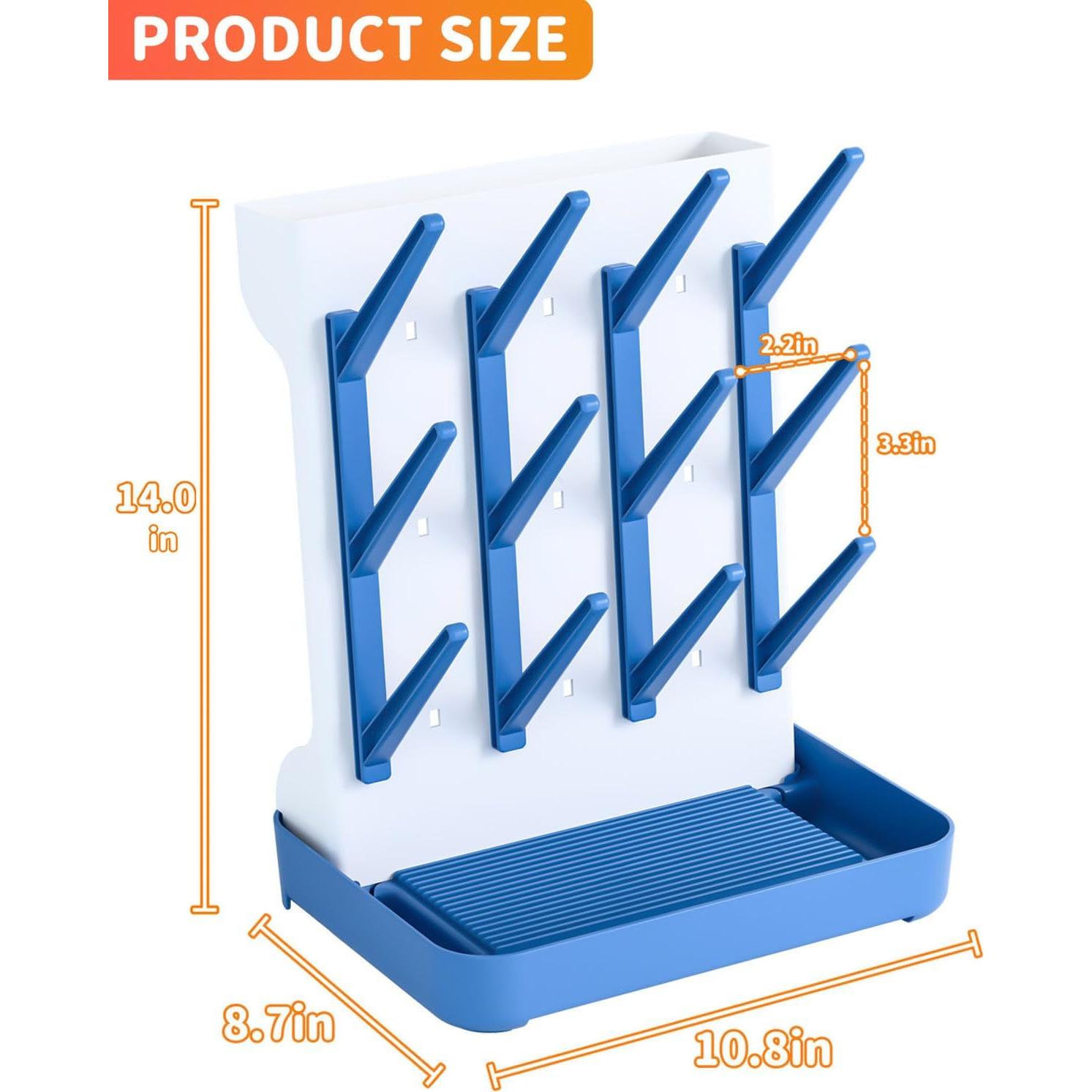 Soporte Secado Biberones Ariseno Azul - Organizador Antideslizante