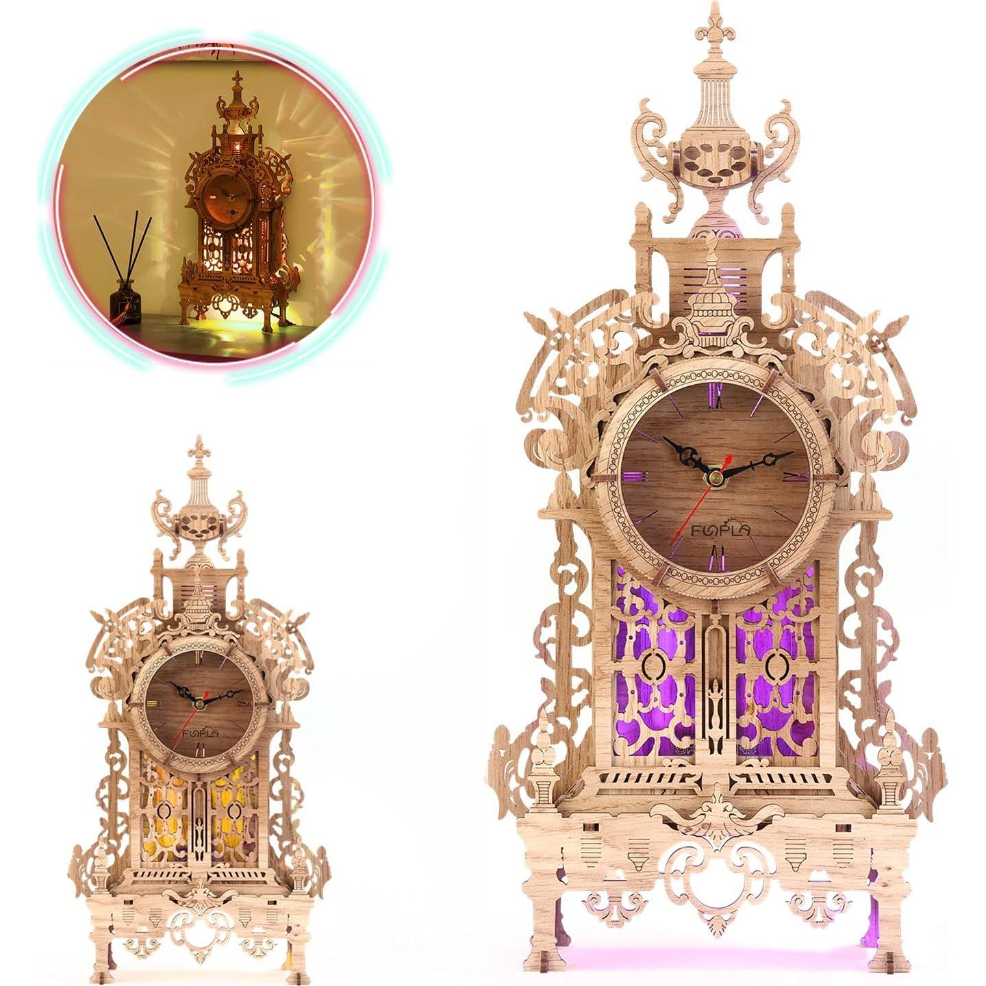 Reloj Torre LED 3D de Madera FUNPOLA - Puzzle DIY