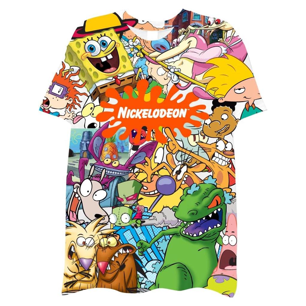 Camiseta Nickelodeon para hombres - Rugrats, Hey Arnold, Tie Dye