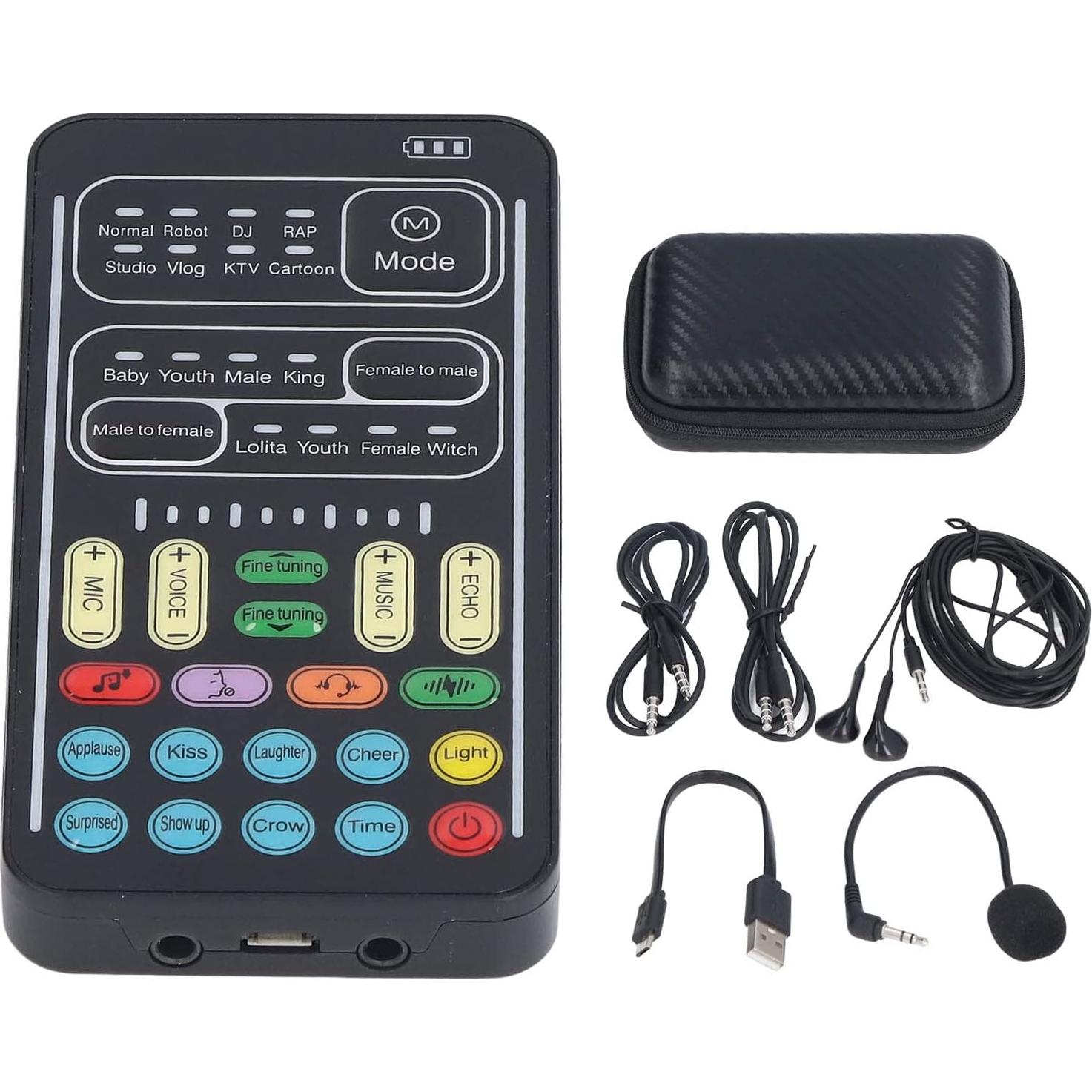 Cambiador de Voz Portátil Diyeeni con 8 Sonidos y Efectos