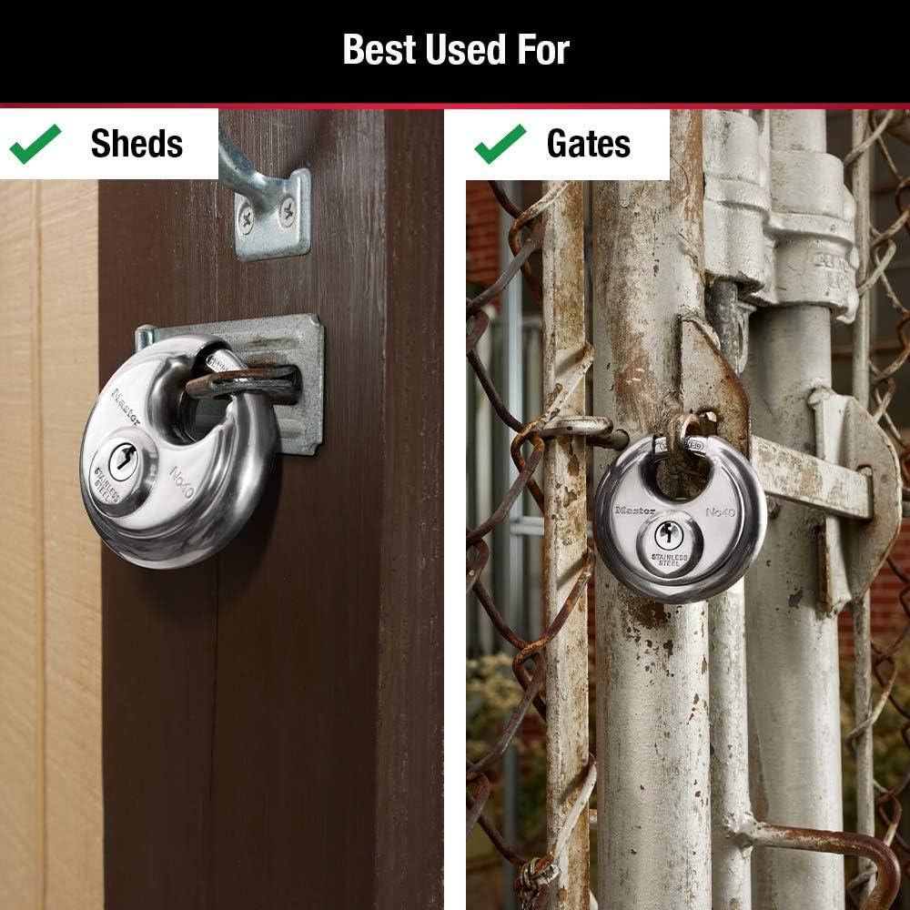 Cerradura de disco Master Lock 40DPF acero inoxidable 70mm