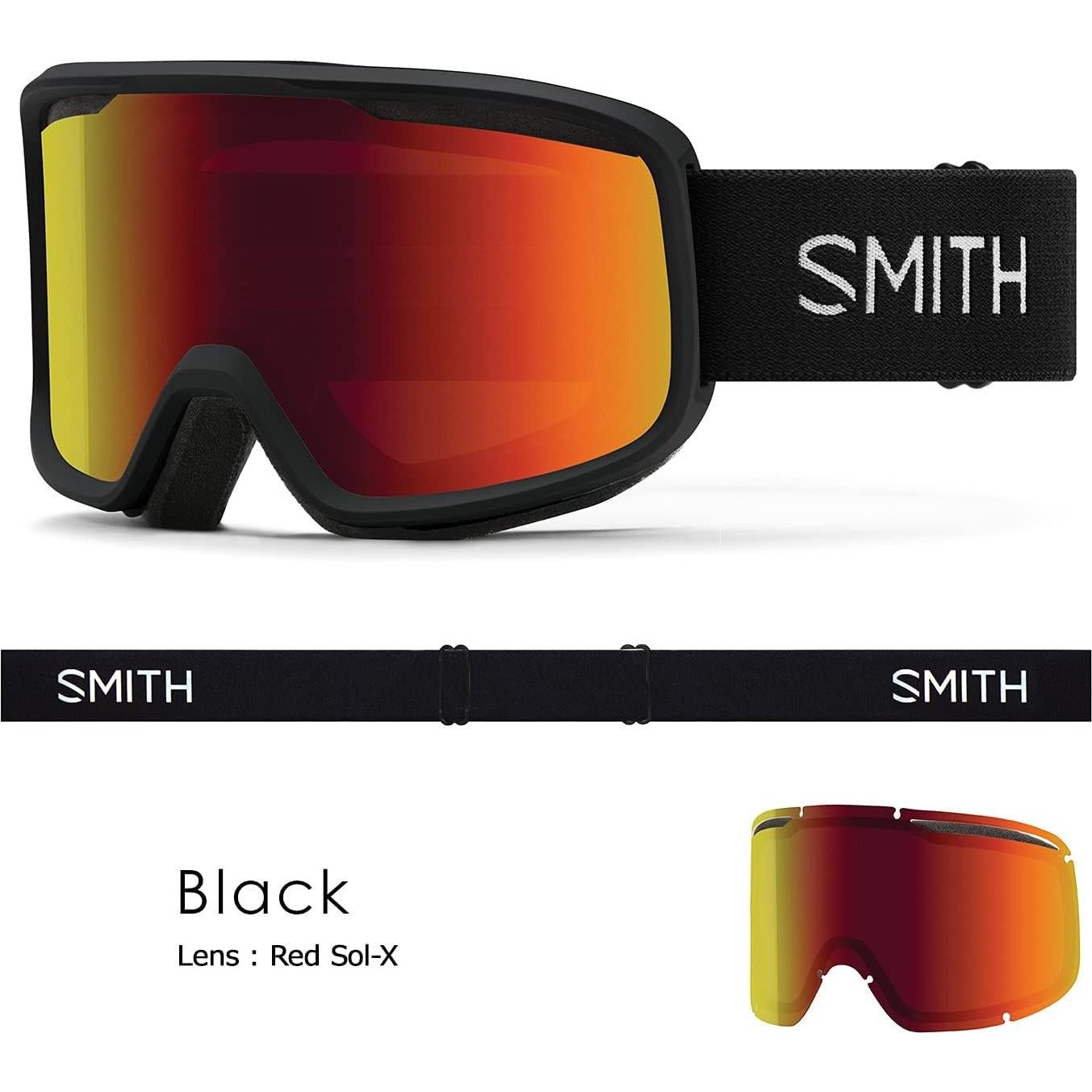Gafas de Nieve Smith Frontier Ajuste Asiático Negro/Rojo