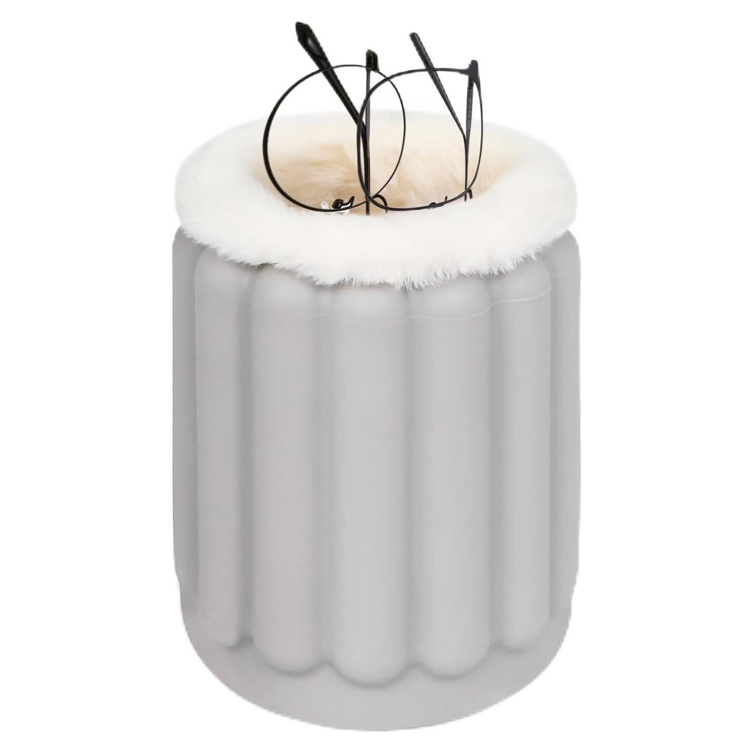 Soporte para Gafas OPULANE de Silicona con Forro de Felpa Gris